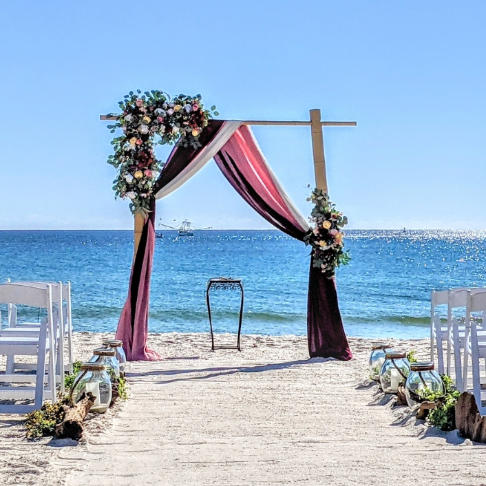 panama city beach wedding affordable cheap arbor rentals
