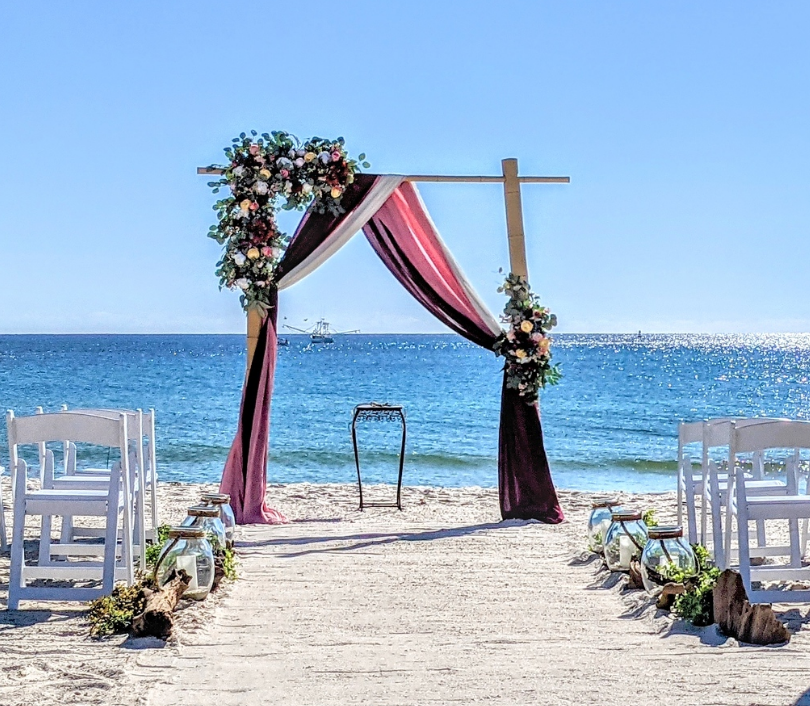 panama city beach wedding affordable cheap arbor rentals