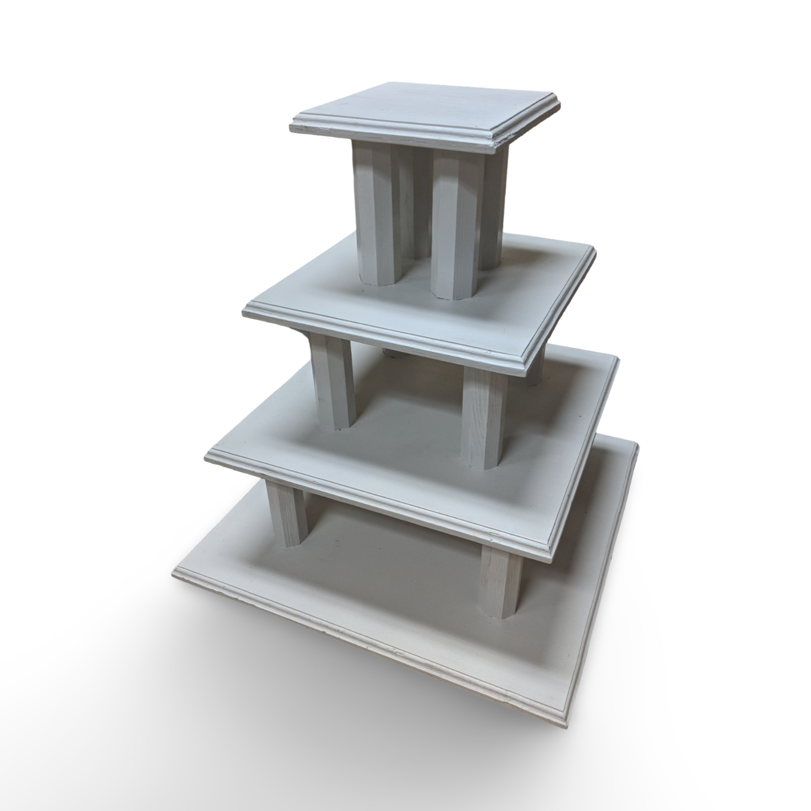 4-tier white cupcake and dessert stand rental in Panama City Beach