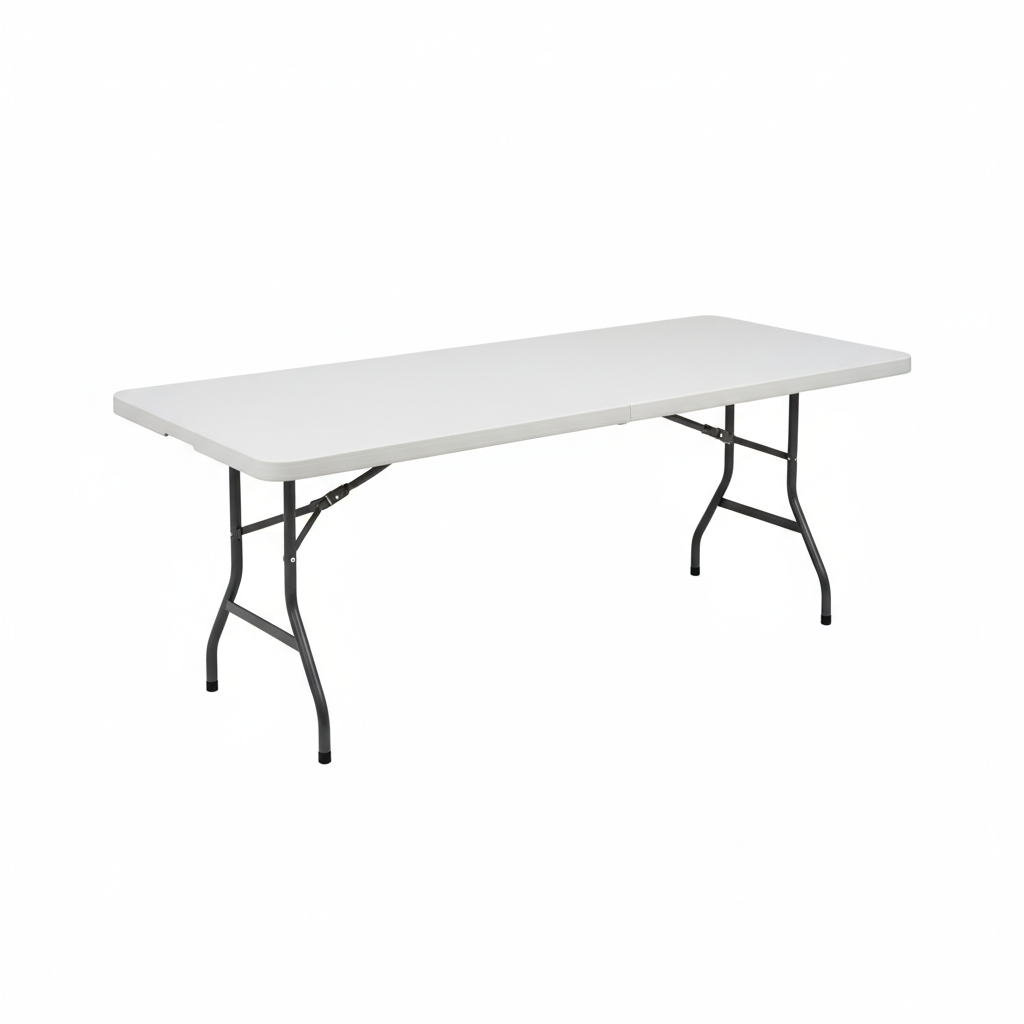 8 foot white folding table rental in panama city beach florida