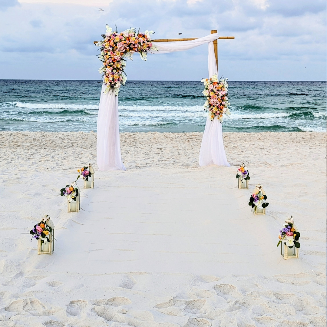 panama city beach wedding arbor rental 20a destin mexico beach port st joe cape san blas