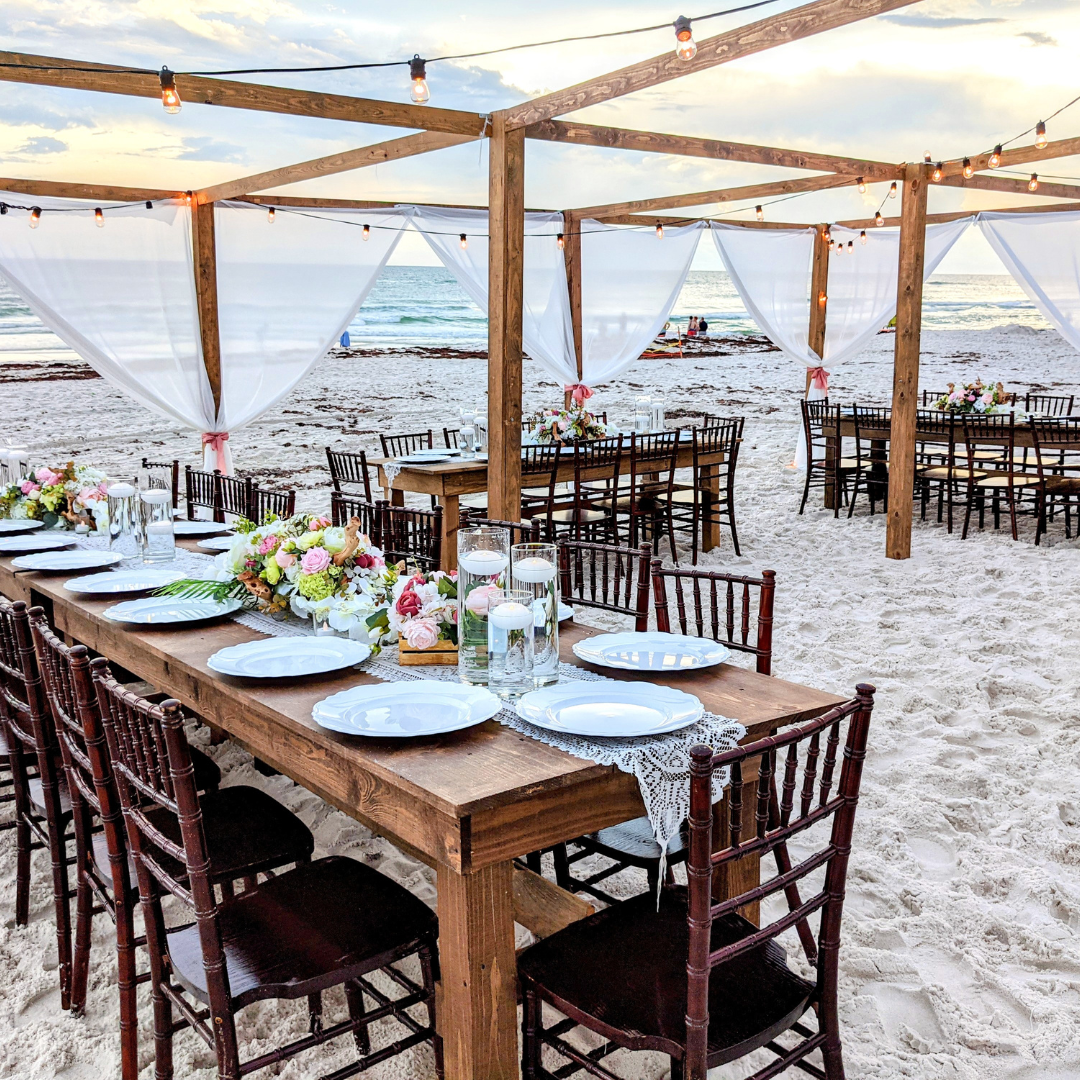 all inclusive wedding service in panama city beach destin 30a chipley bonifay vernon wedding party event rentals wedding florist dj caterer planner officiant minister photographer