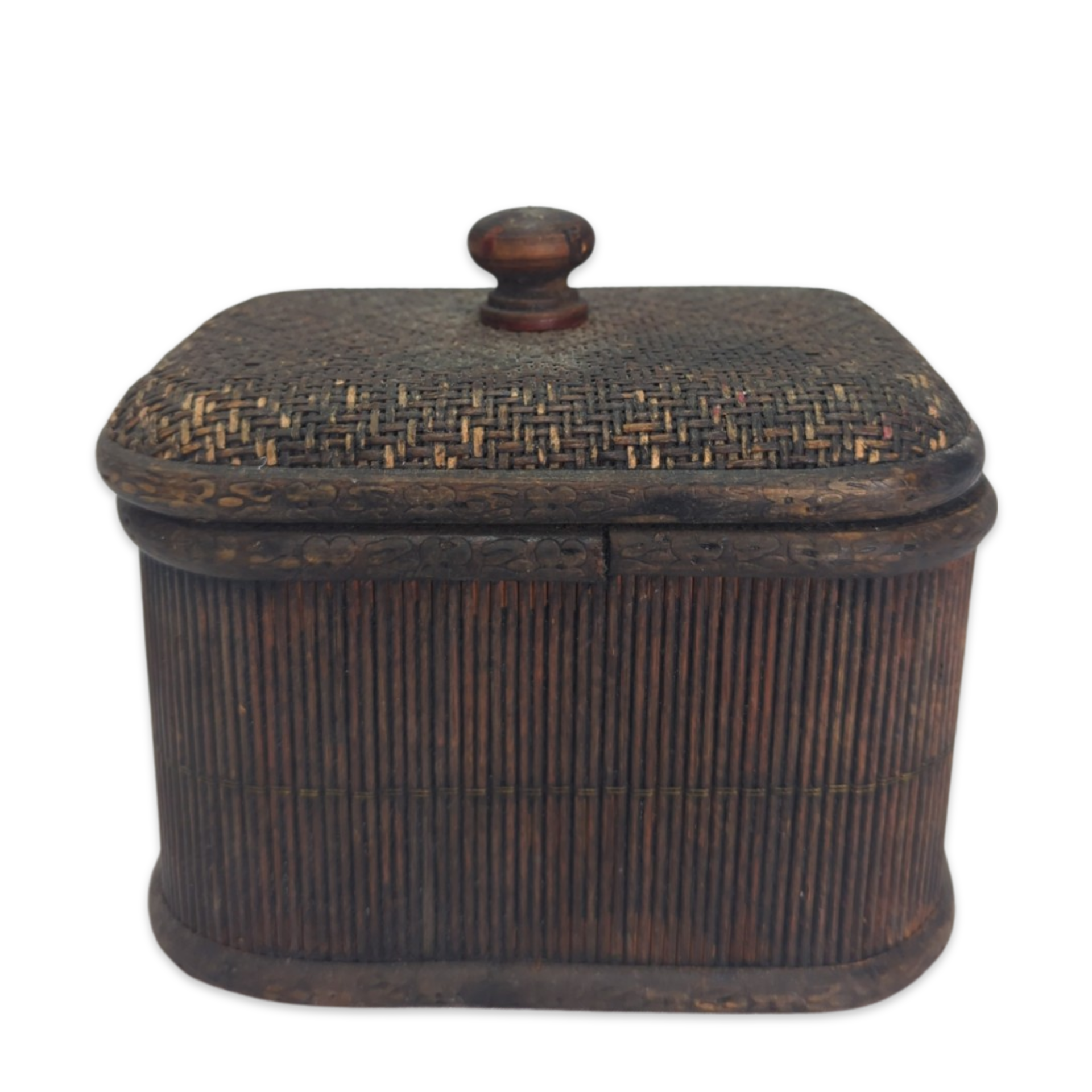 dark wood sewing box with lid rental charming wedding event party decor