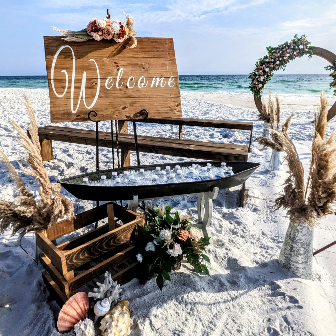 panama city beach wedding arbor seating rental wedding florist 30a destin cape san blas