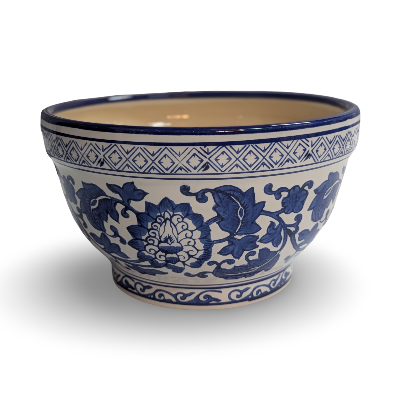 Blue and white ceramic flower pot rental in Panama City Beach wedding and events