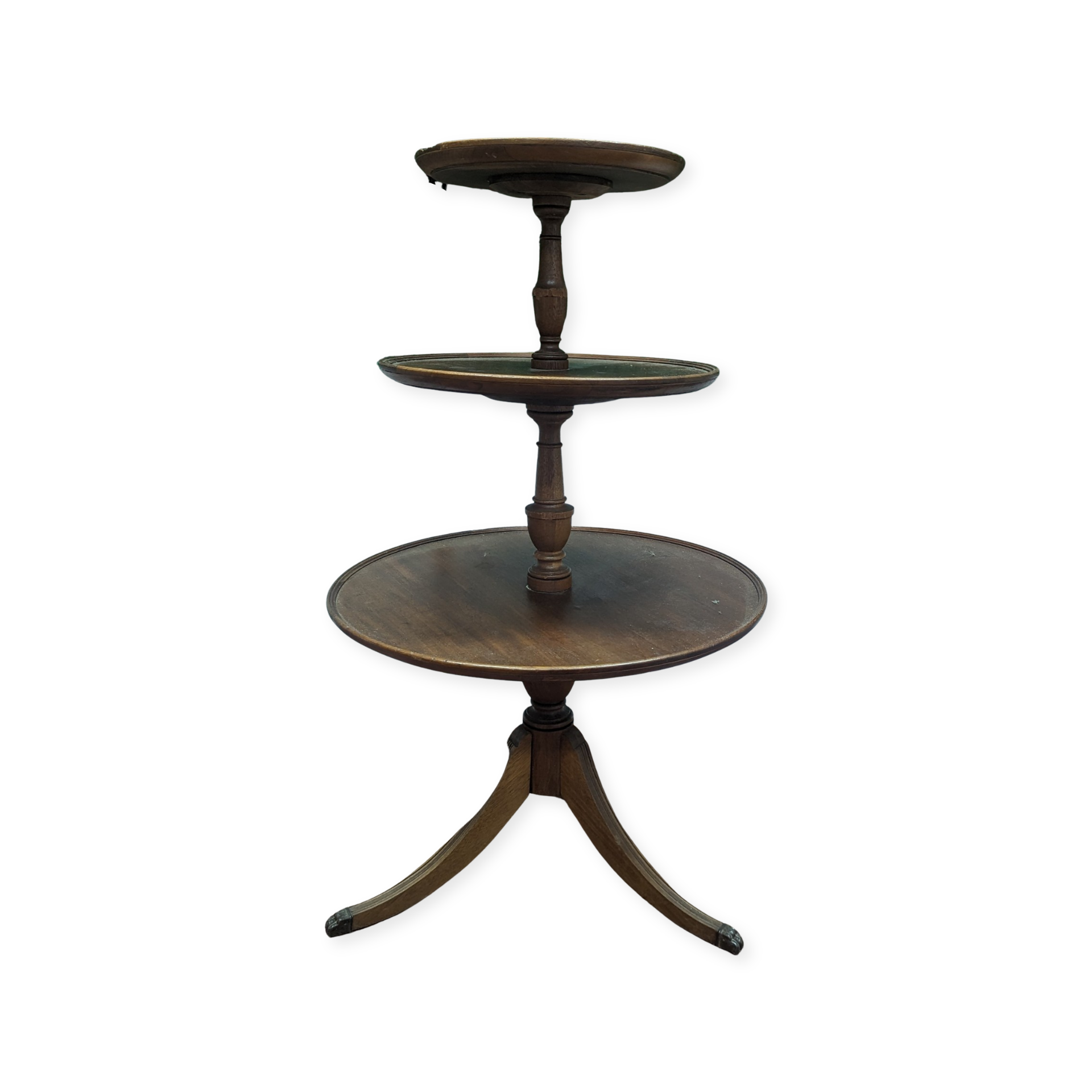 vintage 3 tiered dark brown tea table for wedding