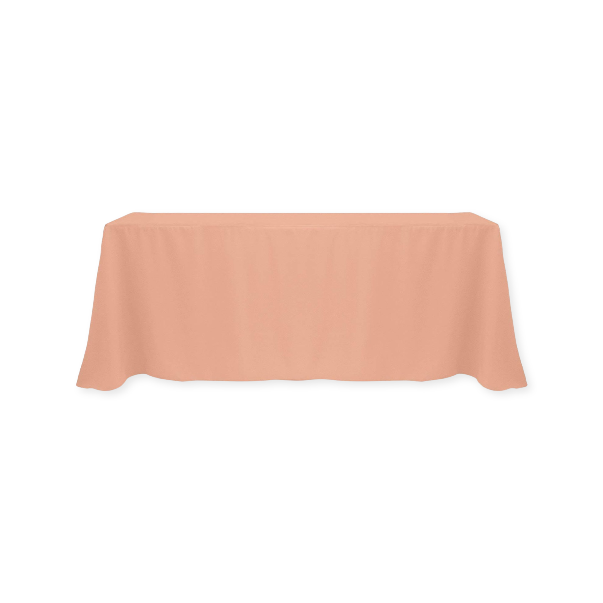 Tablecloth polyester rectangle cantaloupe  commercial grade wedding party event rental panama city beach