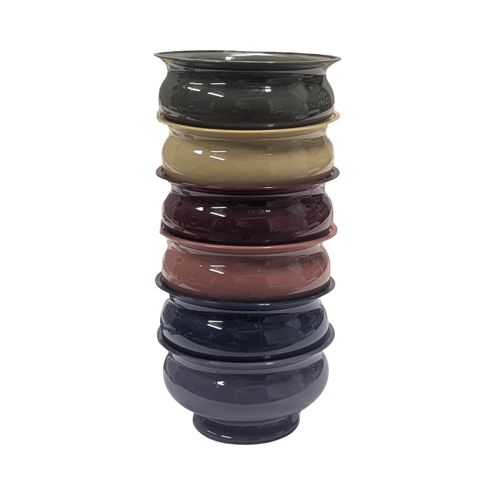 colorful acrylic compote vase rental collection in panama city beach