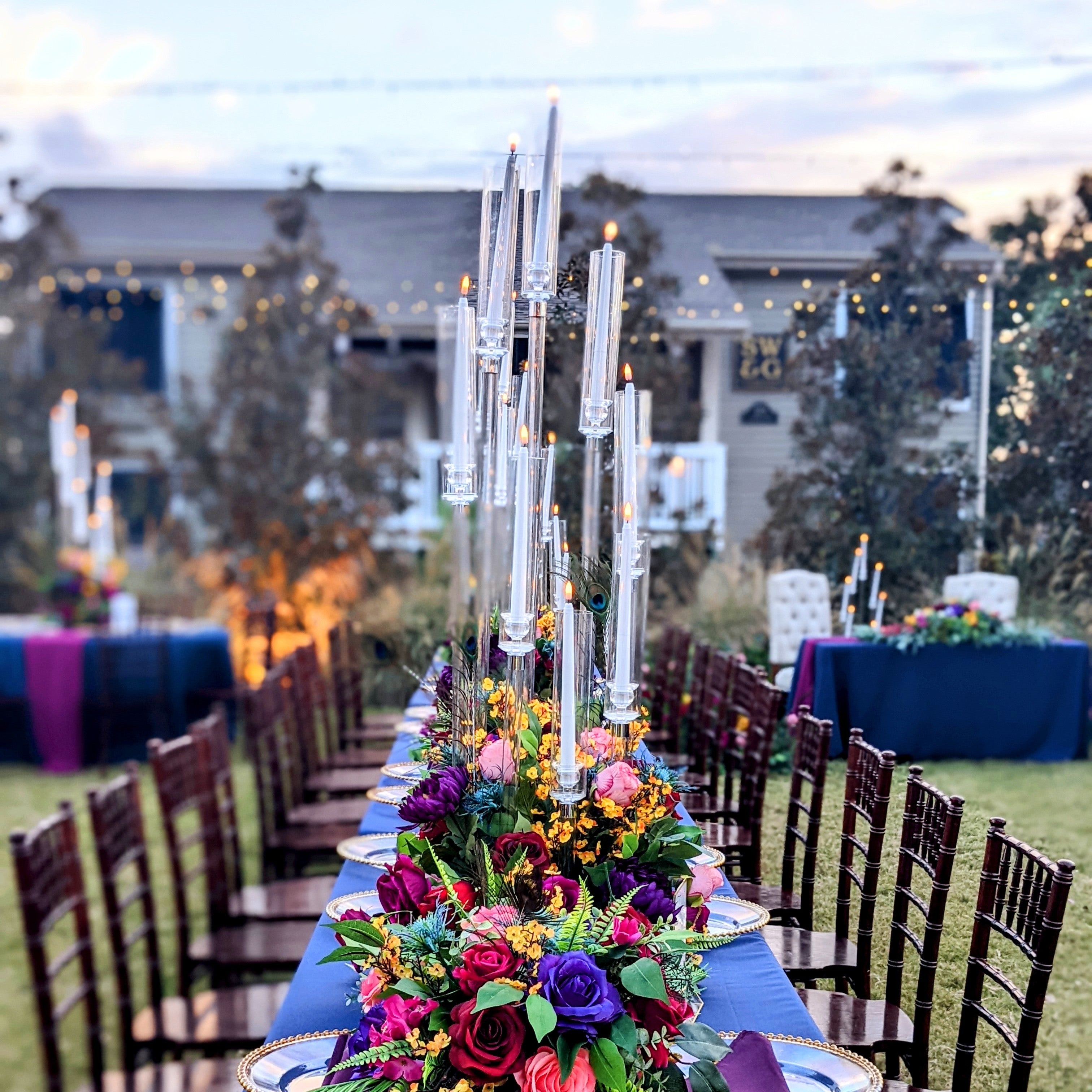 round tapered candelabra rental in panama city beach