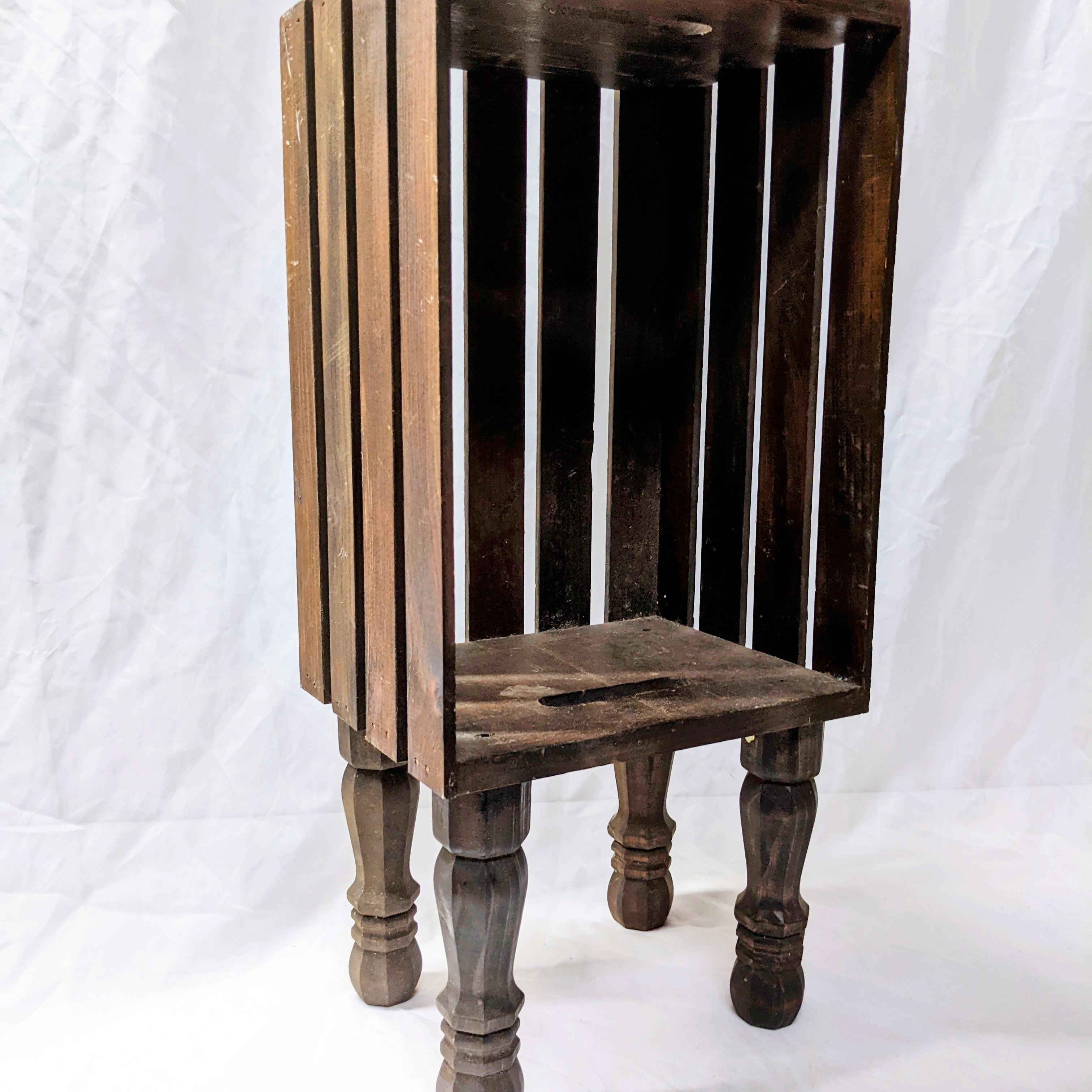 wooden crate stand for event or wedding decor or flower display