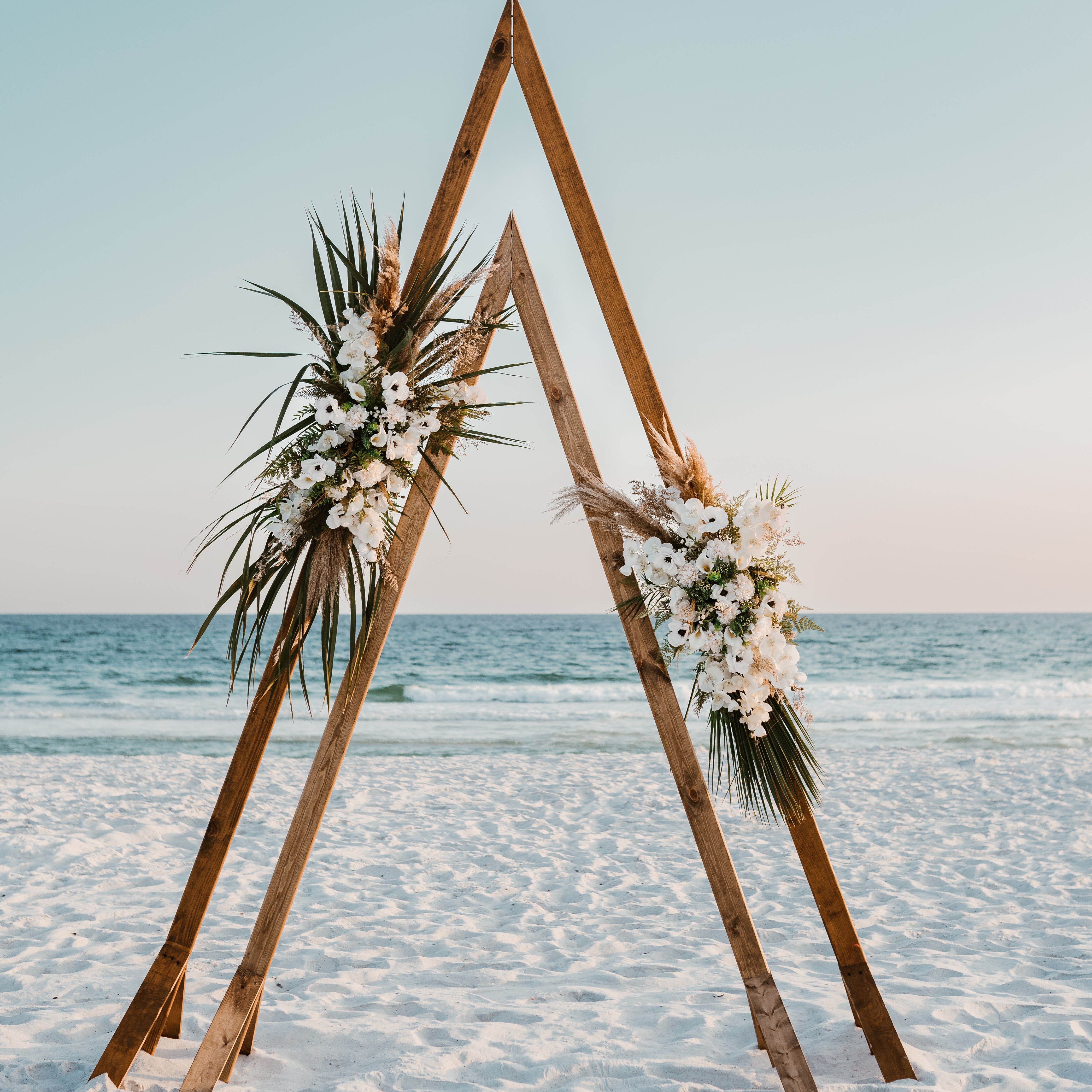 double triangle  boho wedding arbor panama city beach rental