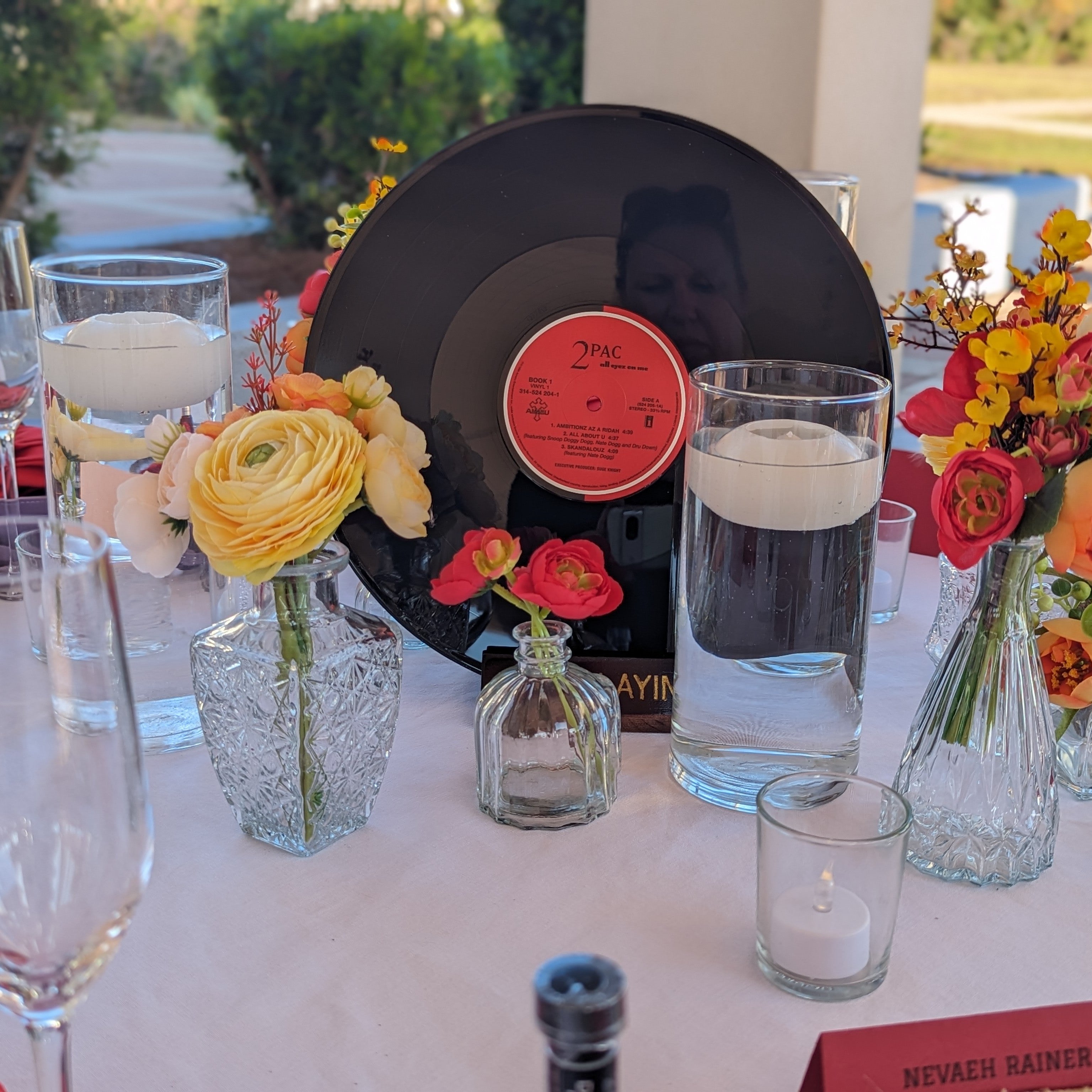 flameless real wax floating LED candle rental in Panama City Beach