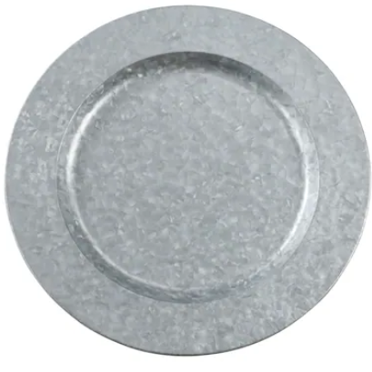 galvanized charger plate rental in panama city beach 30a port st joe