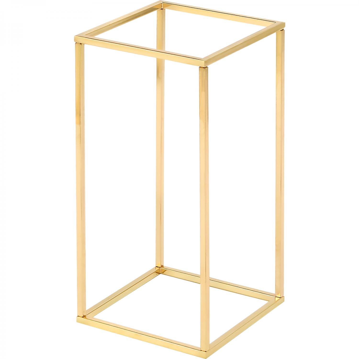 small gold open frame flower stand rental in panama city beach