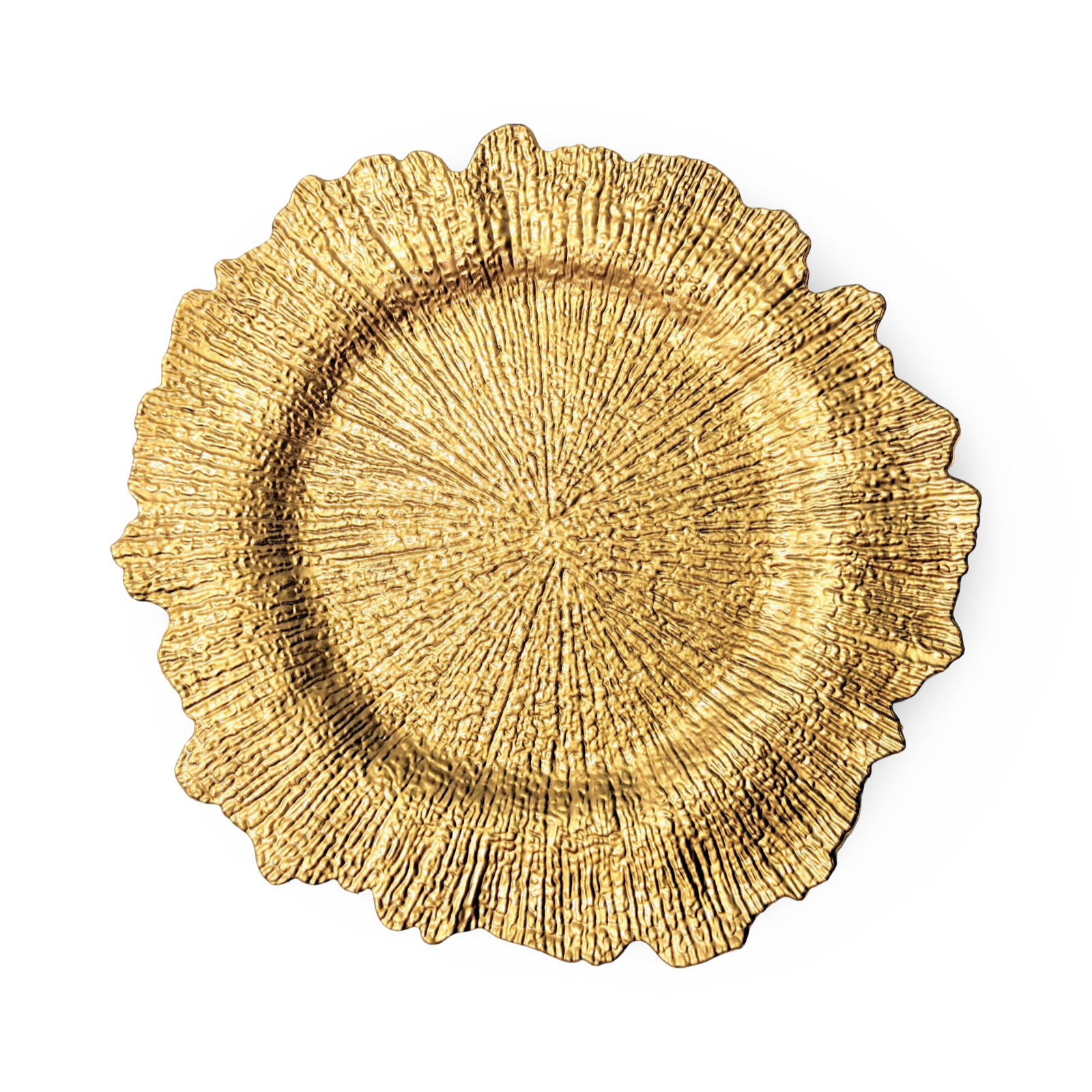 Gold reef charger wedding decor rental in panama city beach