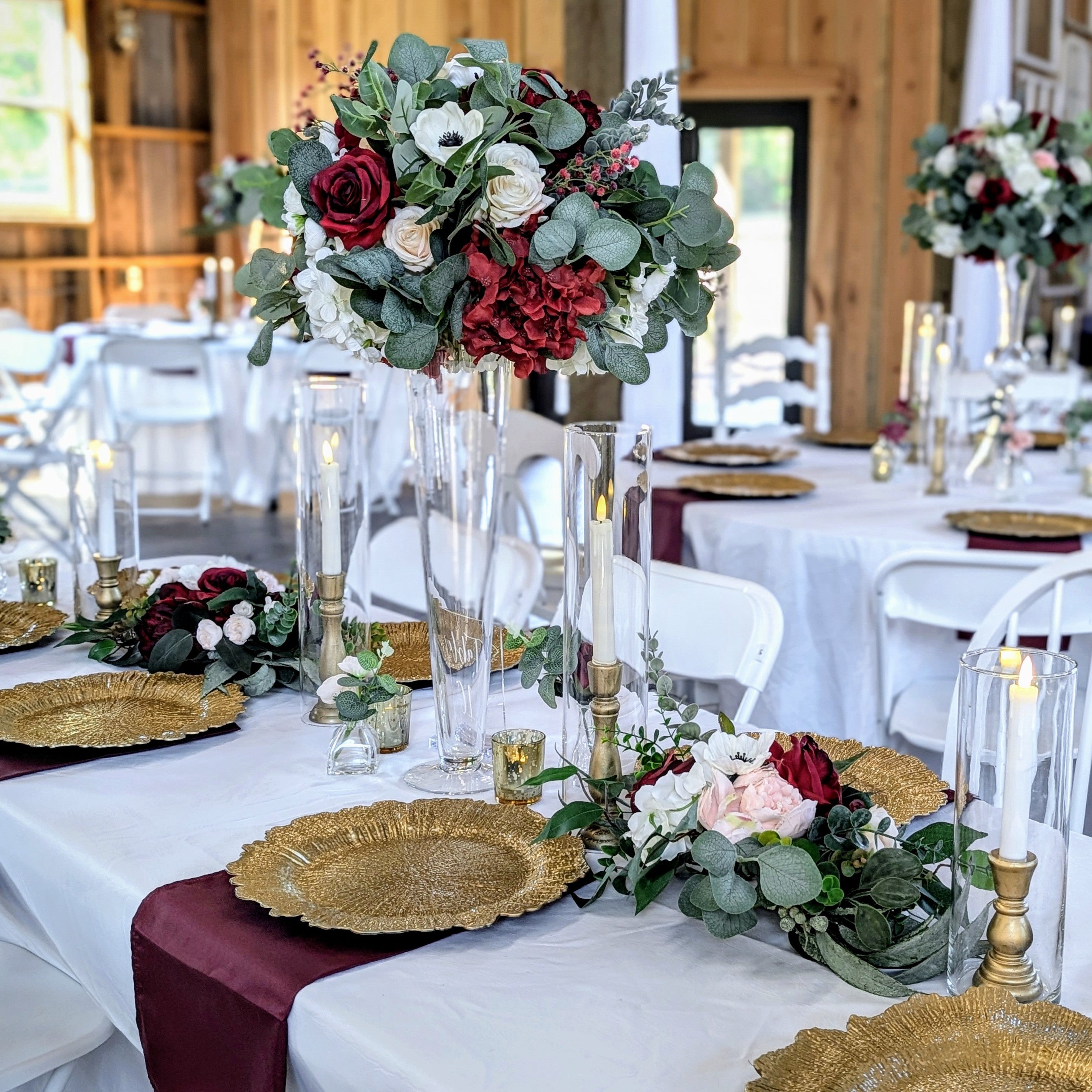 Gold reef charger wedding decor rental in panama city beach