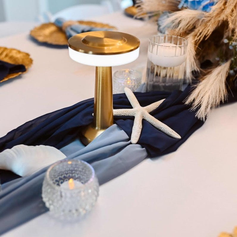 Gold Tabletop Touch Lamp Rental in Panama City Beach