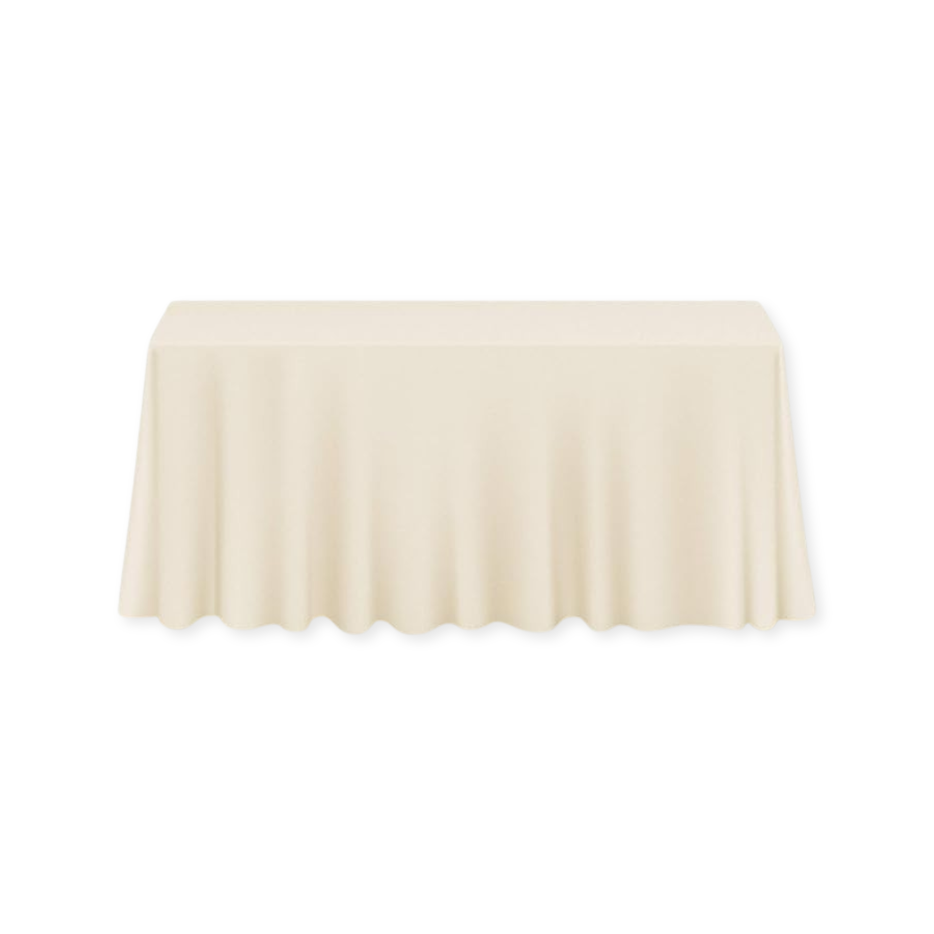 Tablecloth polyester rectangle ivory commercial grade wedding party event rental panama city beach