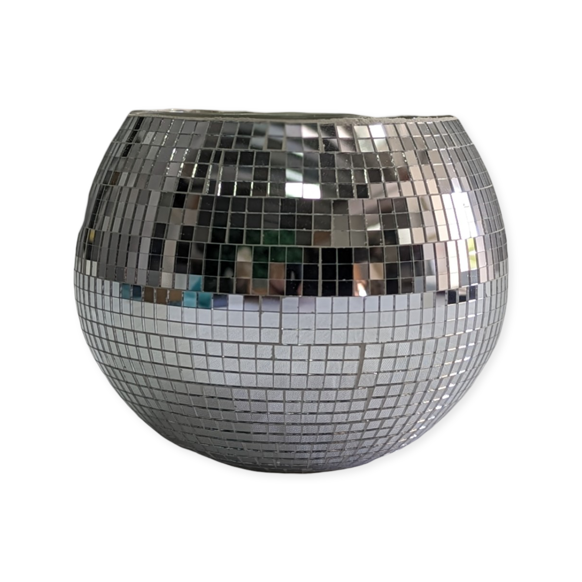 silver disco ball centerpiece rental in panama city beach playful beautiful