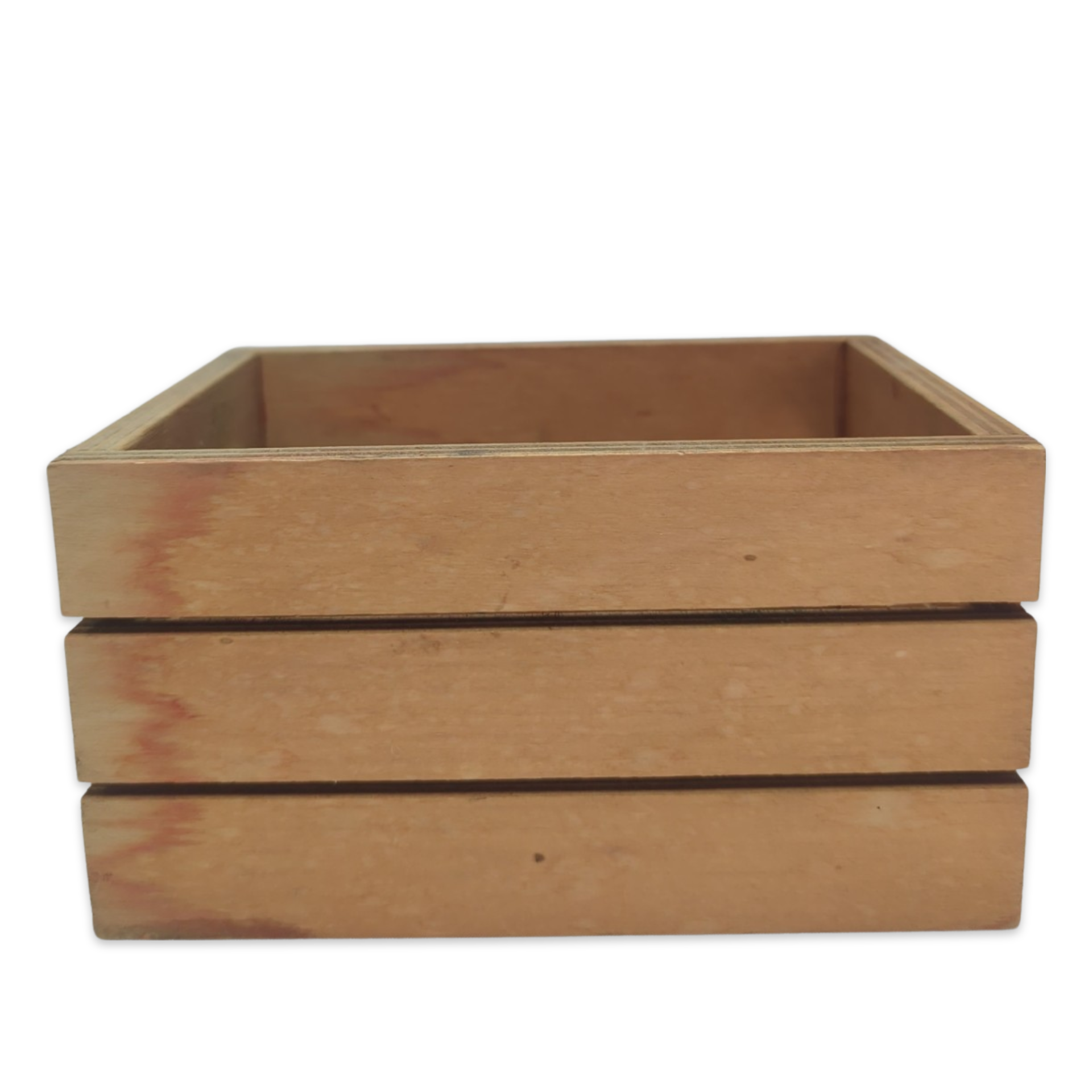 solid mini art supply crate honey wood