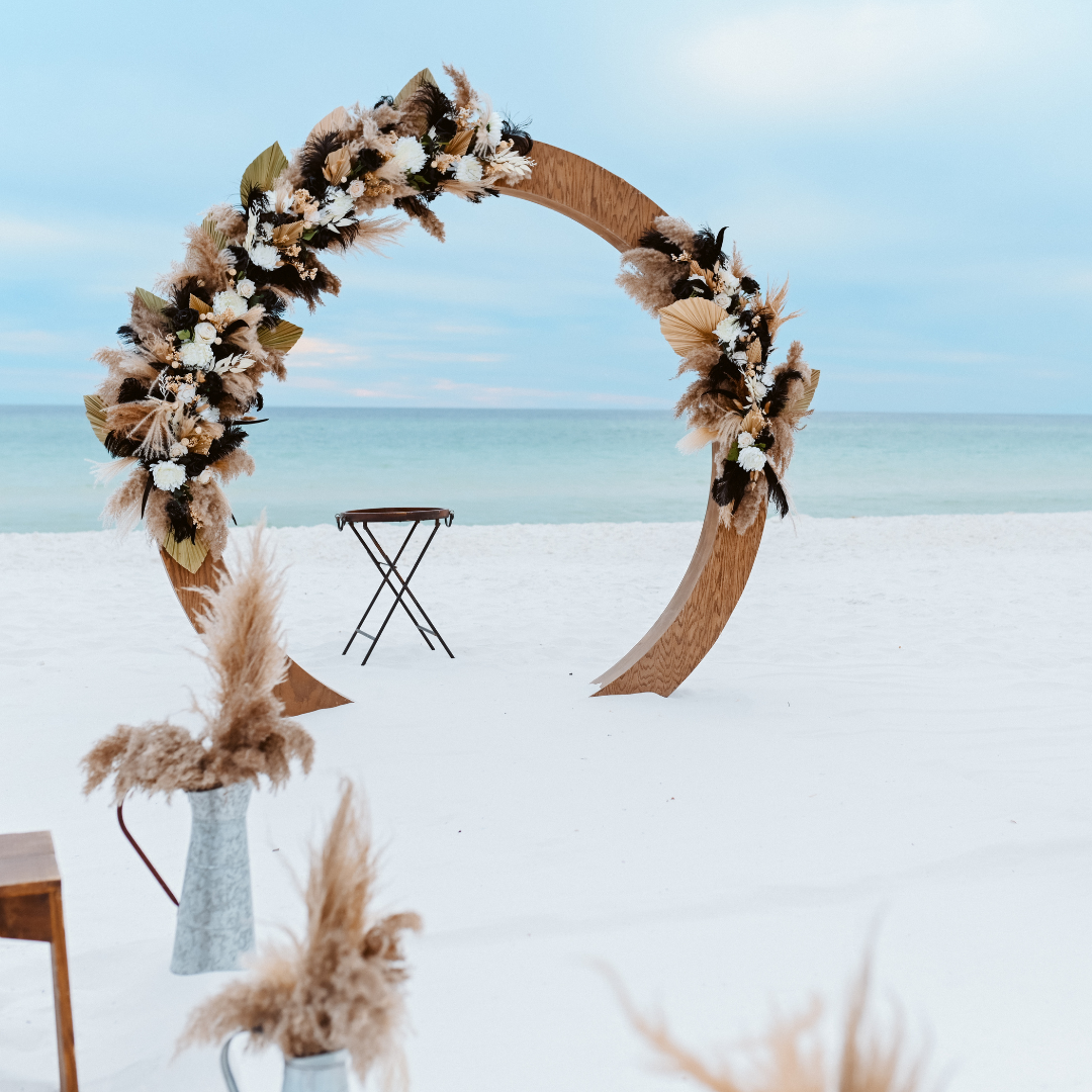 panama city beach wedding arbor seating rental wedding florist 30a destin cape san blas