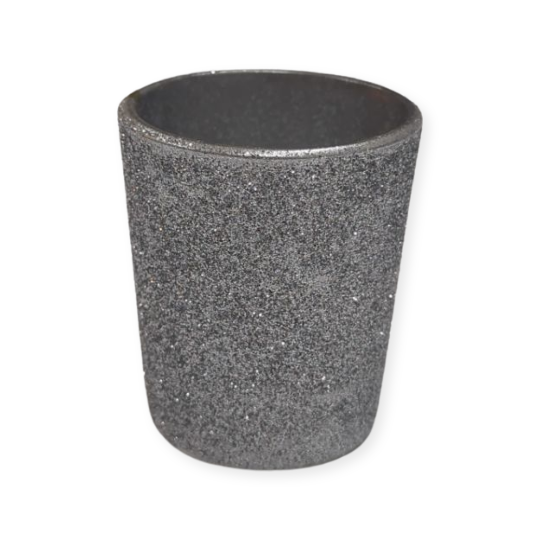 Silver glitter votive candle holder rental in Panama City beach weddings decor party