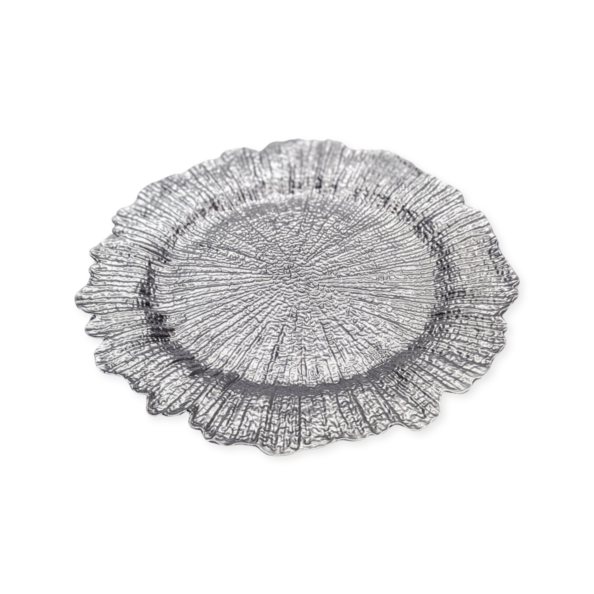 silver reef charger wedding decor rental in panama city beach