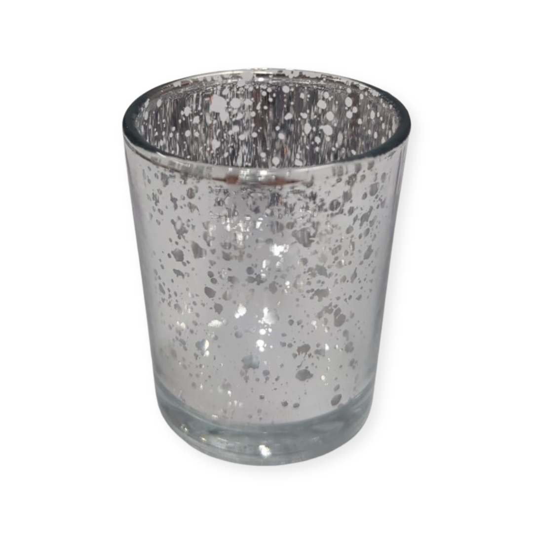 silver mercury glass votive candle holder rental in panama city beach
