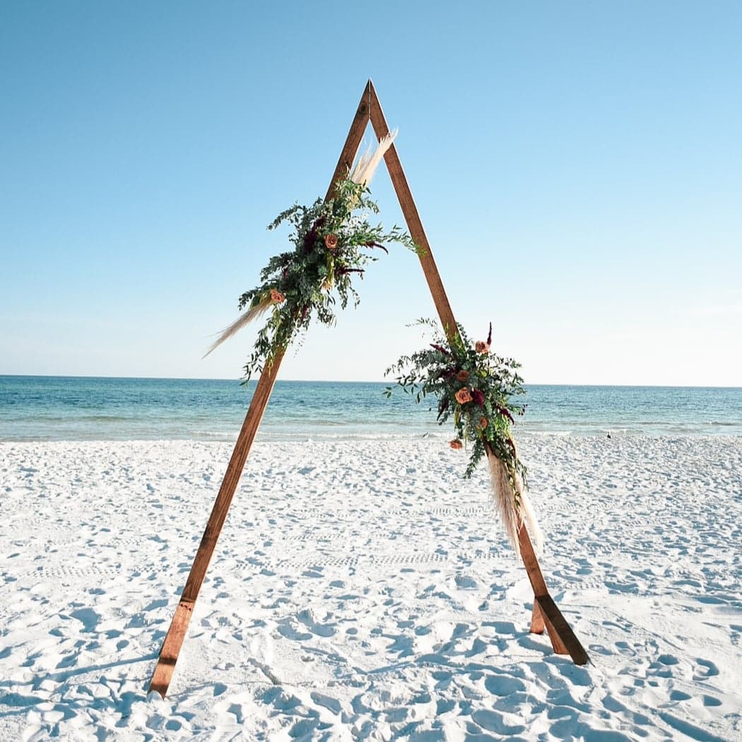 triangle boho wedding arbor panama city beach rental