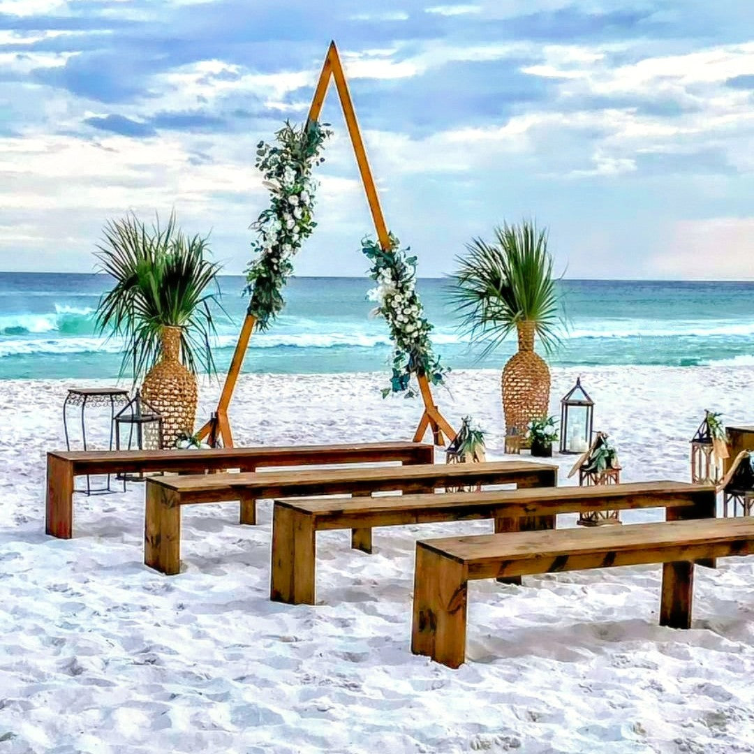 triangle  boho wedding arbor panama city beach rental