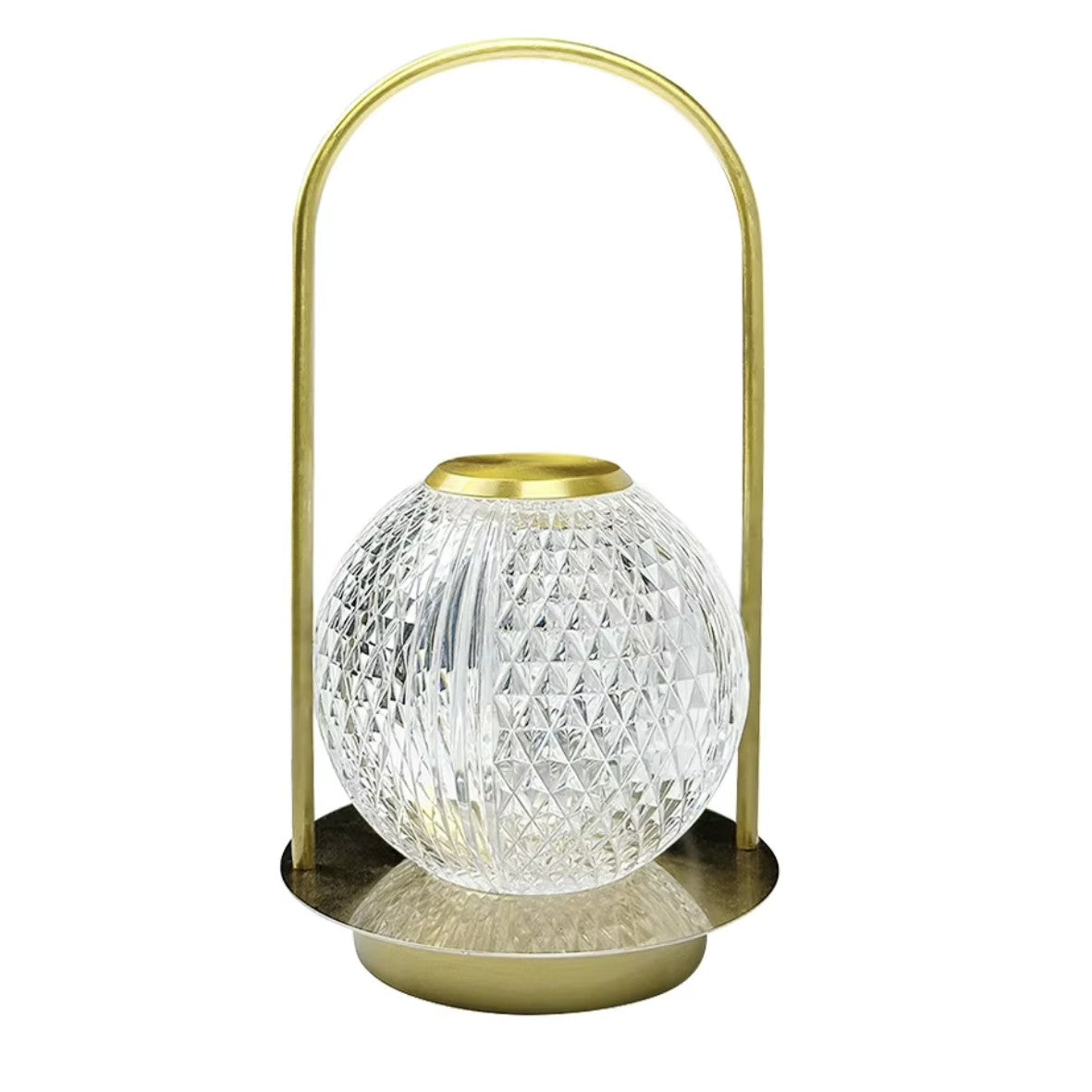 Crystal cut tabletop touch lamp rental in panama city beach