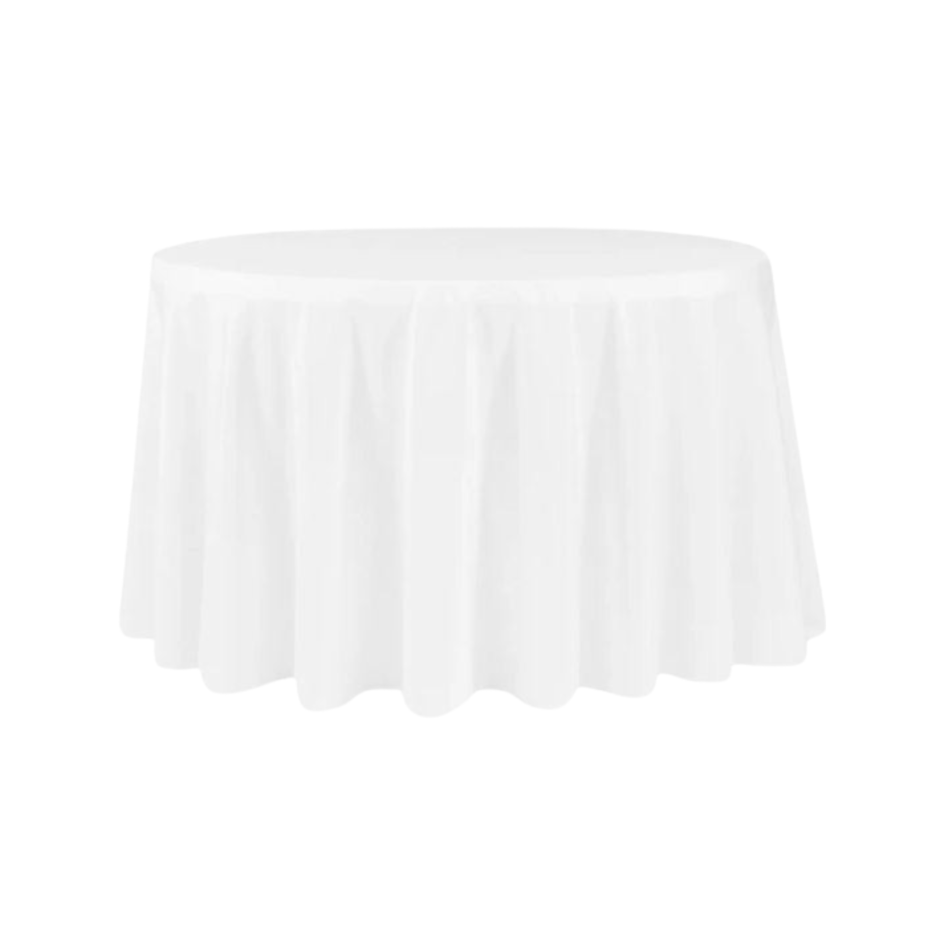 Tablecloth polyester round white commercial grade wedding party event rental panama city beach