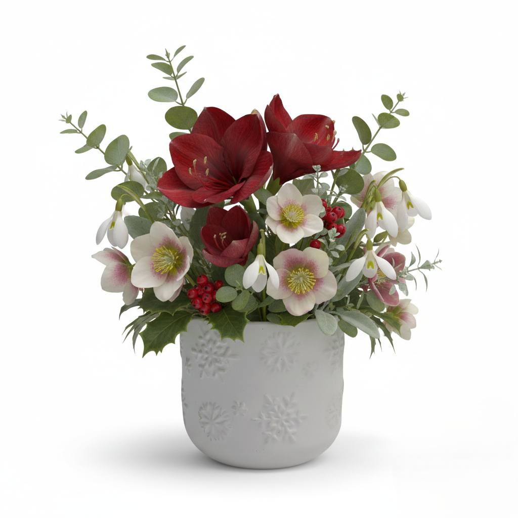 winter white snowflake vase rental in panama city beach
