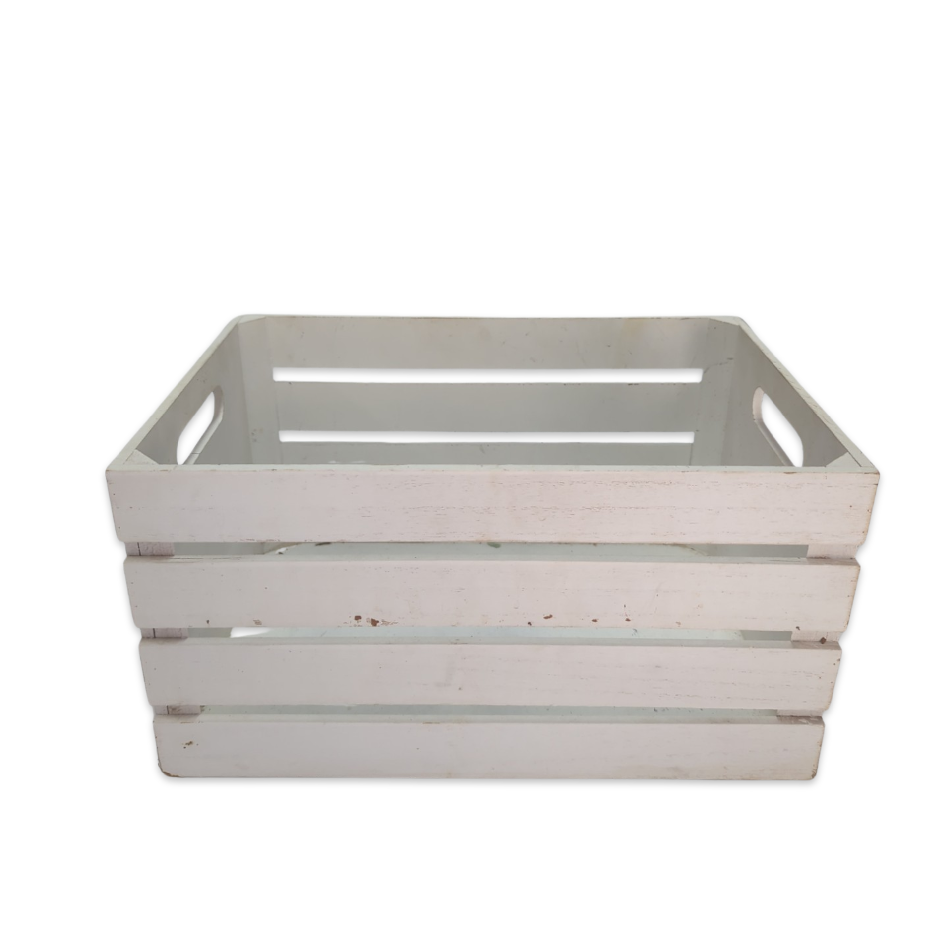 wooden white crate with handles perfect for wedding decor flower display or to hold party favors at any special occasion
