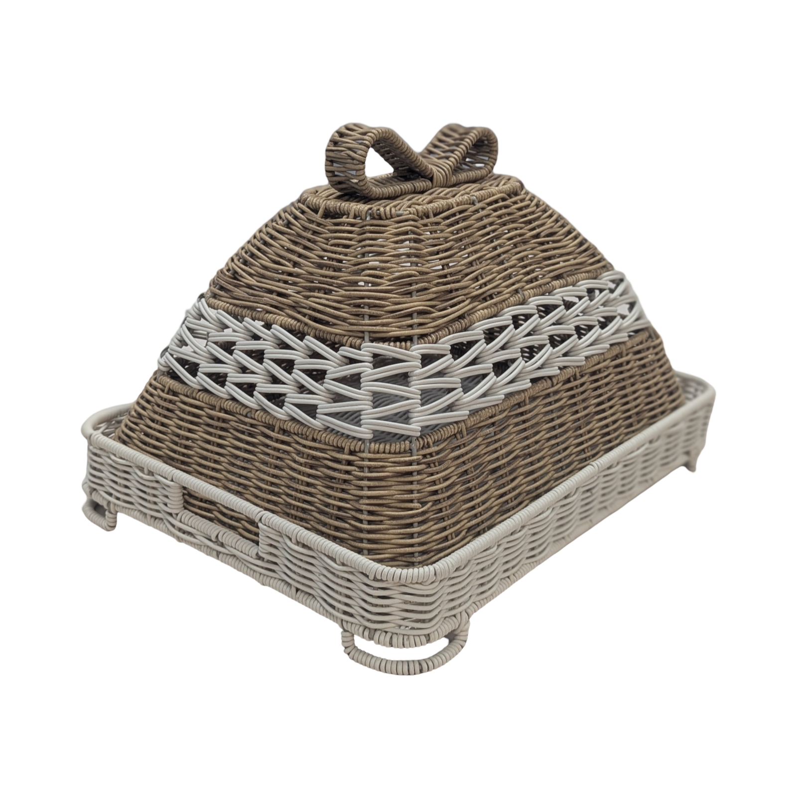 wicker serving tray with cover rental in panama city beach