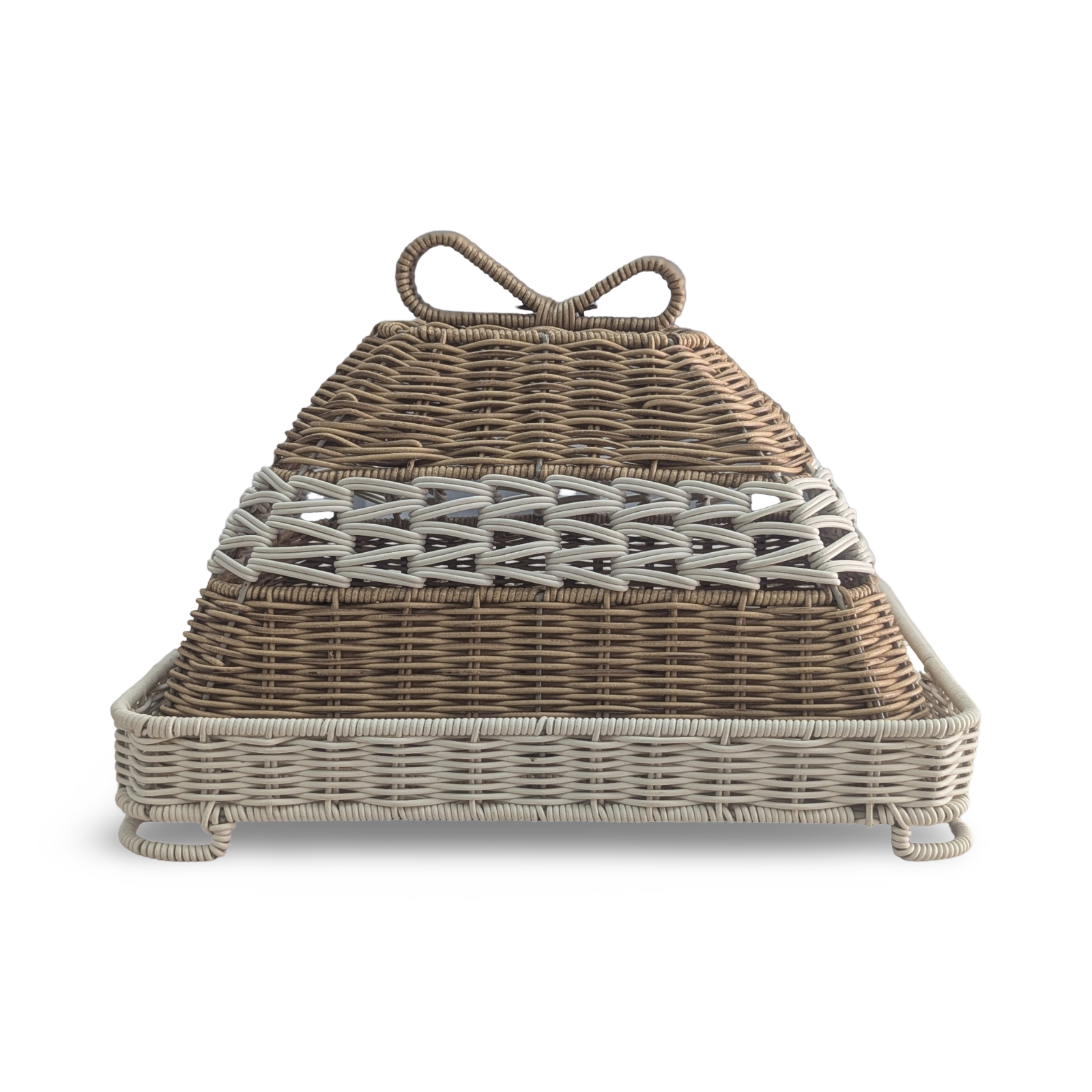 wicker serving tray with cover rental in panama city beach