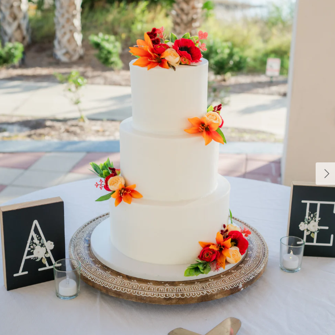 Wood Henna Lazy Susan Cake Stand Rental in Panama City Beach