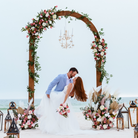 Wooden dome wedding arbor arch panama city beach event rentals romantic grand stunning memorable
