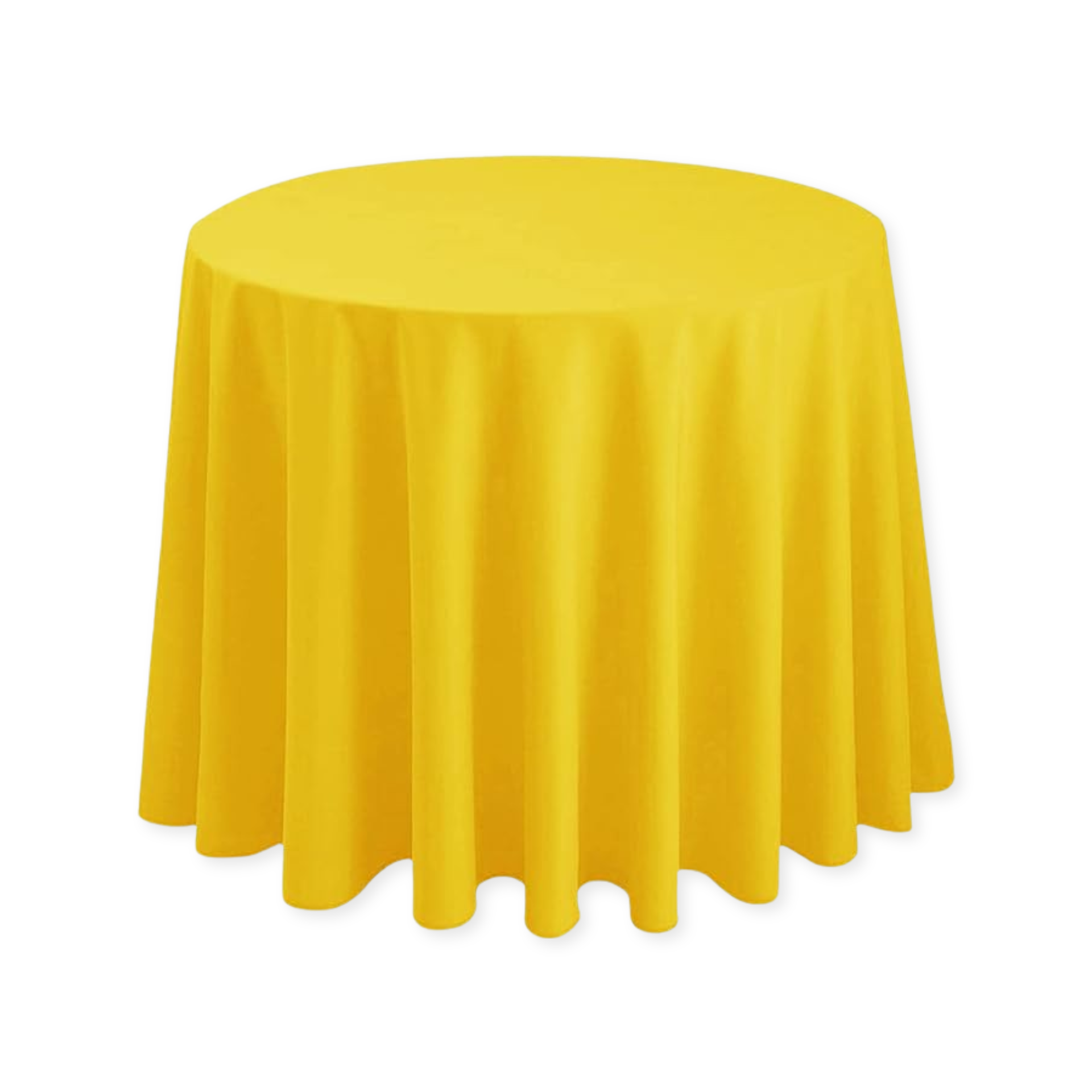 Tablecloth polyester round yellow commercial grade wedding party event rental panama city beach