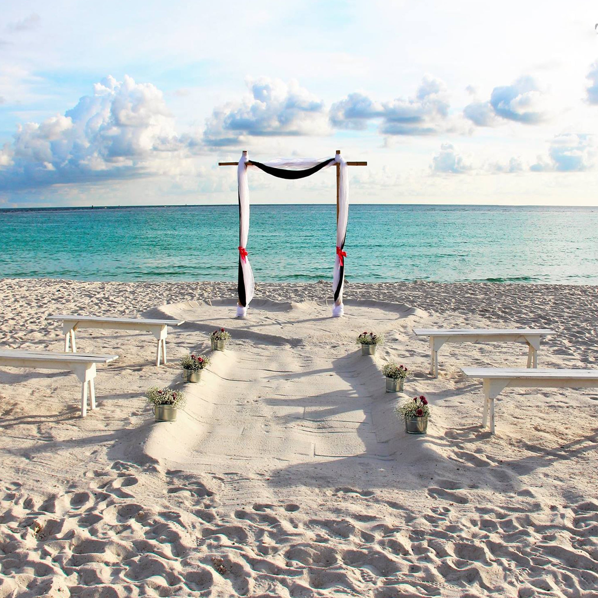 5' White Bench Rental - The Wedding Shop