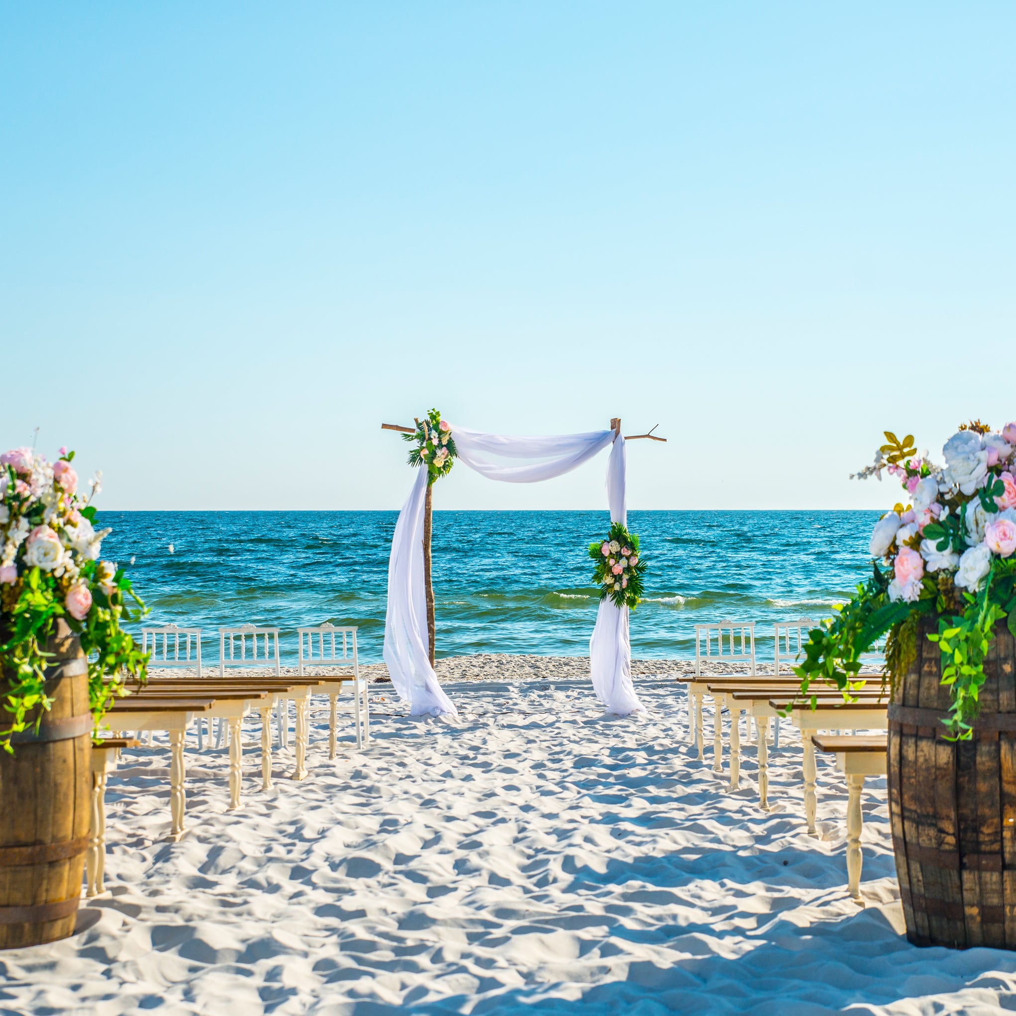 2 post tree branch boho arbor rental in panama city beach fl