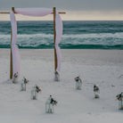 Distressed White Metal Lantern Aisle Marker - The Wedding Shop