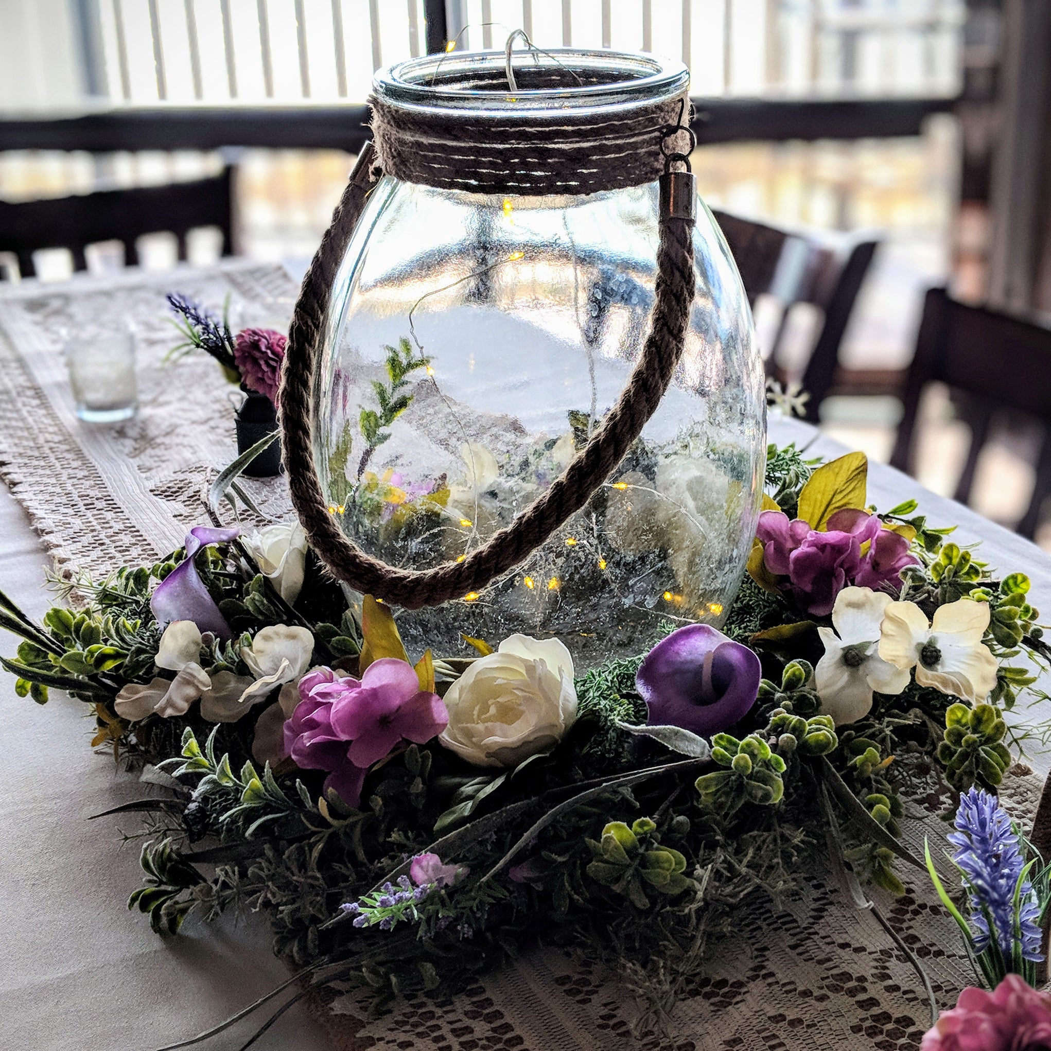 Bubble Lantern Aisle Marker - The Wedding Shop