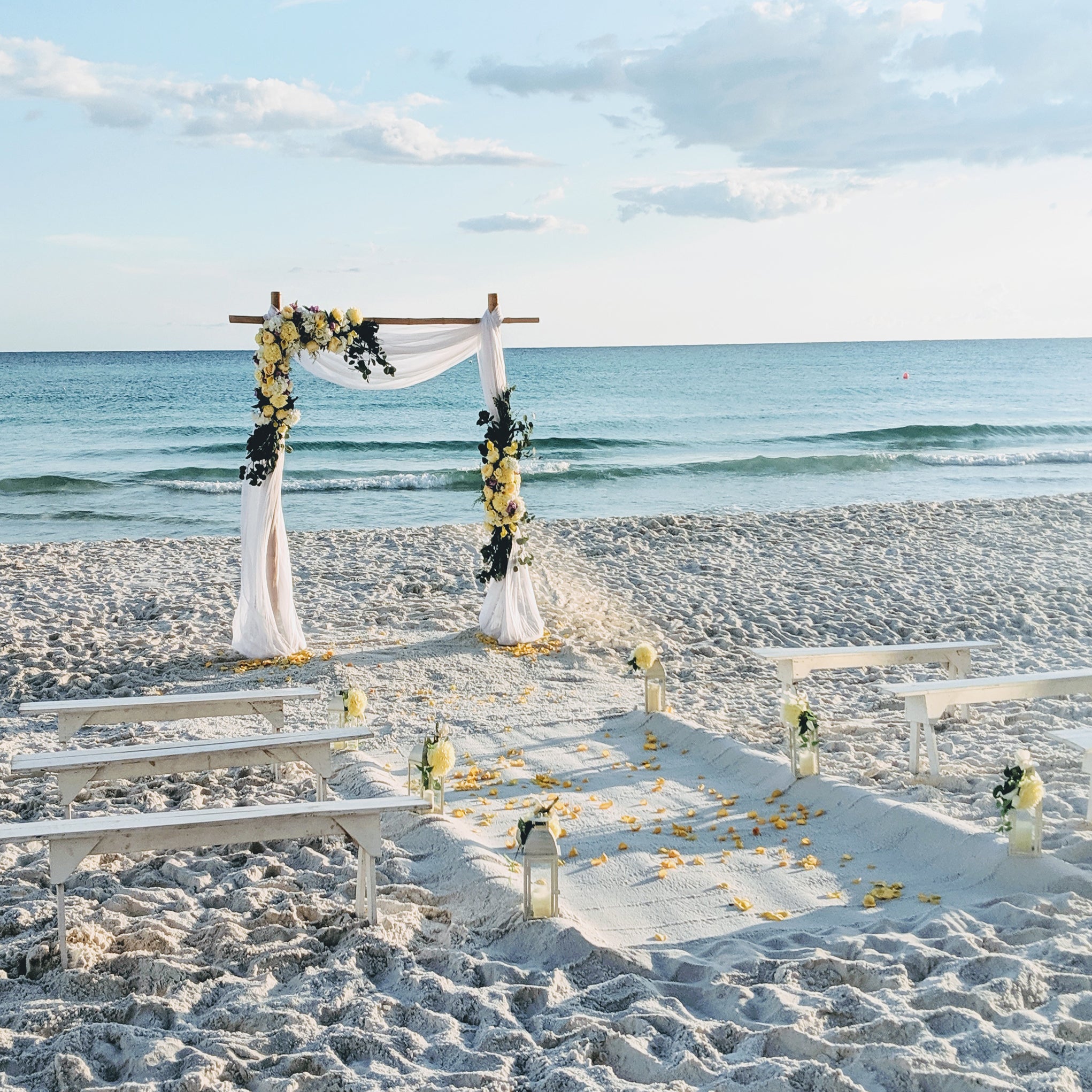 wedding planner wedding dj wedding officiant wedding photographer in panama city beach all inclusive beach wedding package driftwood wedding arbor rental beach wedding florist