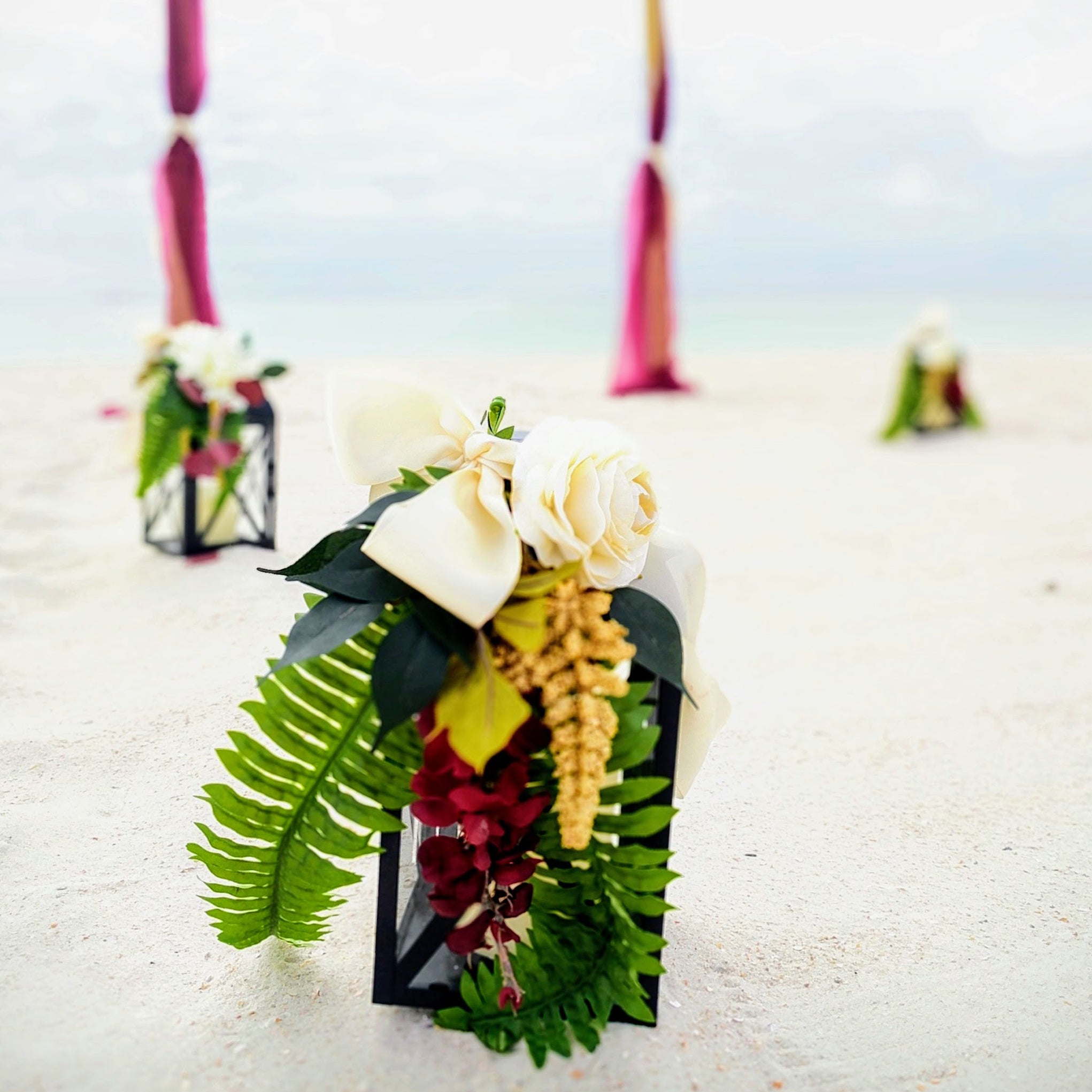 Black Lantern Aisle Marker - The Wedding Shop