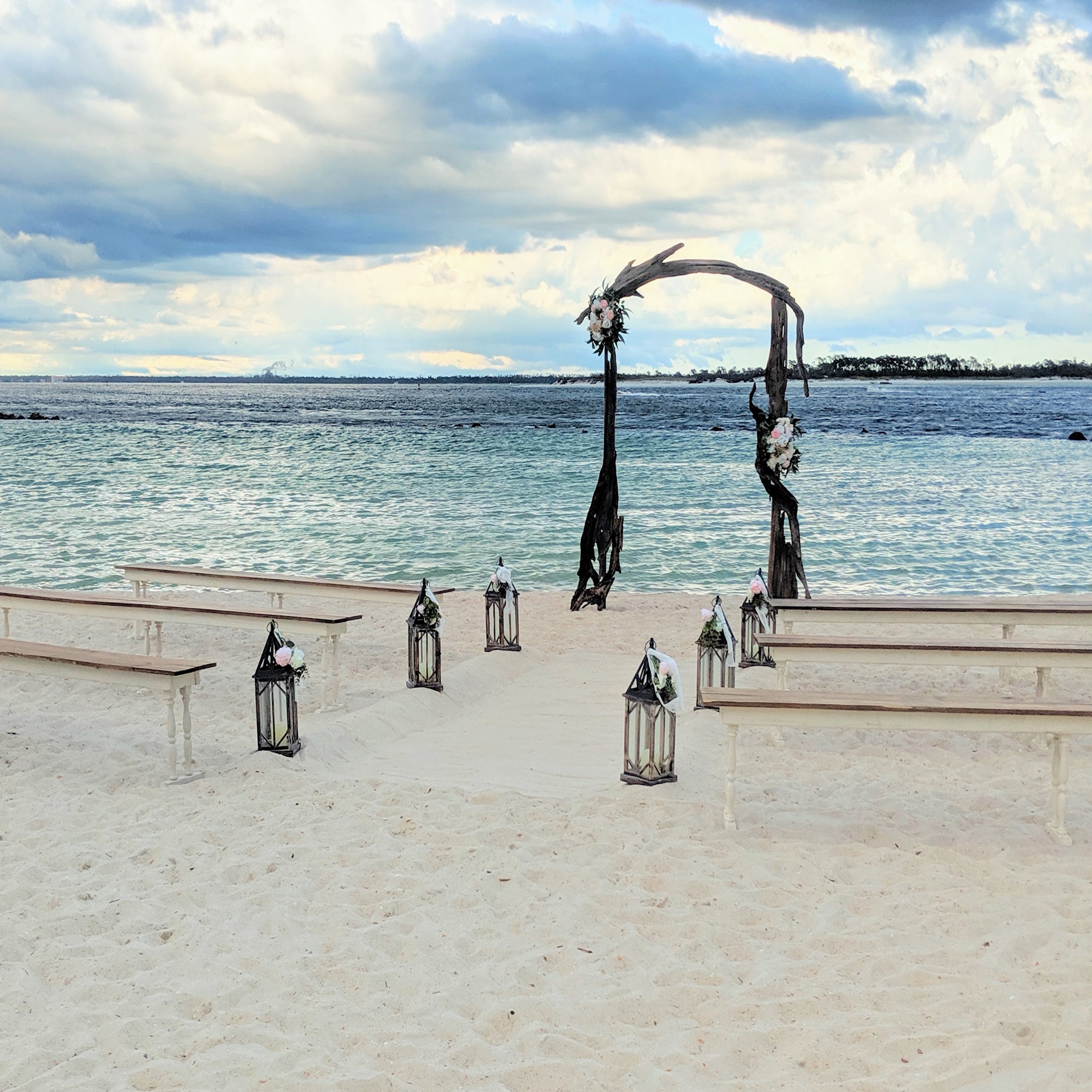 wedding planner wedding dj wedding officiant wedding photographer in panama city beach all inclusive beach wedding package driftwood wedding arbor rental beach wedding florist