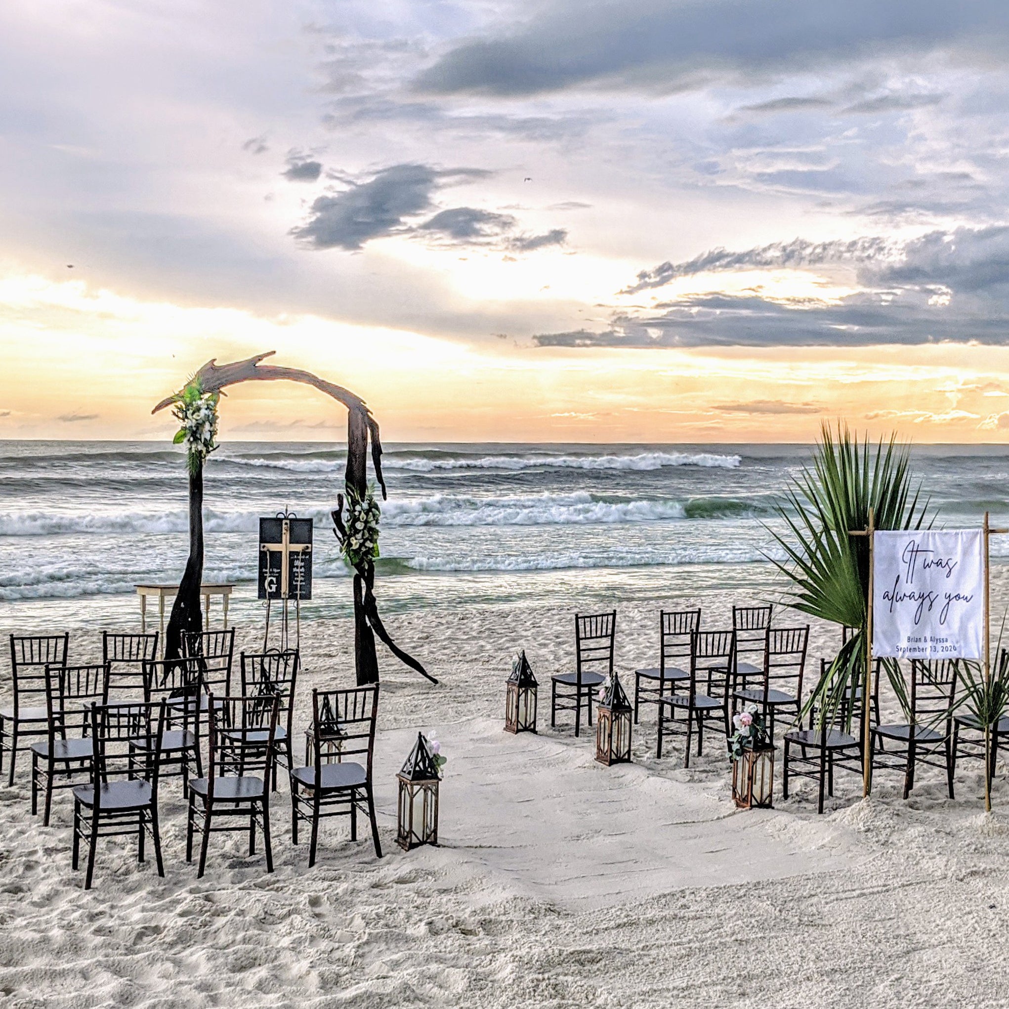 wedding planner wedding dj wedding officiant wedding photographer in panama city beach all inclusive beach wedding package driftwood wedding arbor rental beach wedding florist