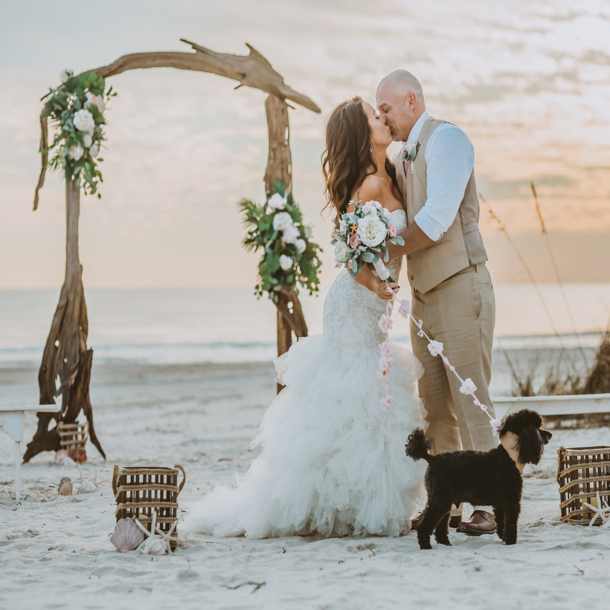 Driftwood Wedding Arbor Arch rental in panama city beach florida