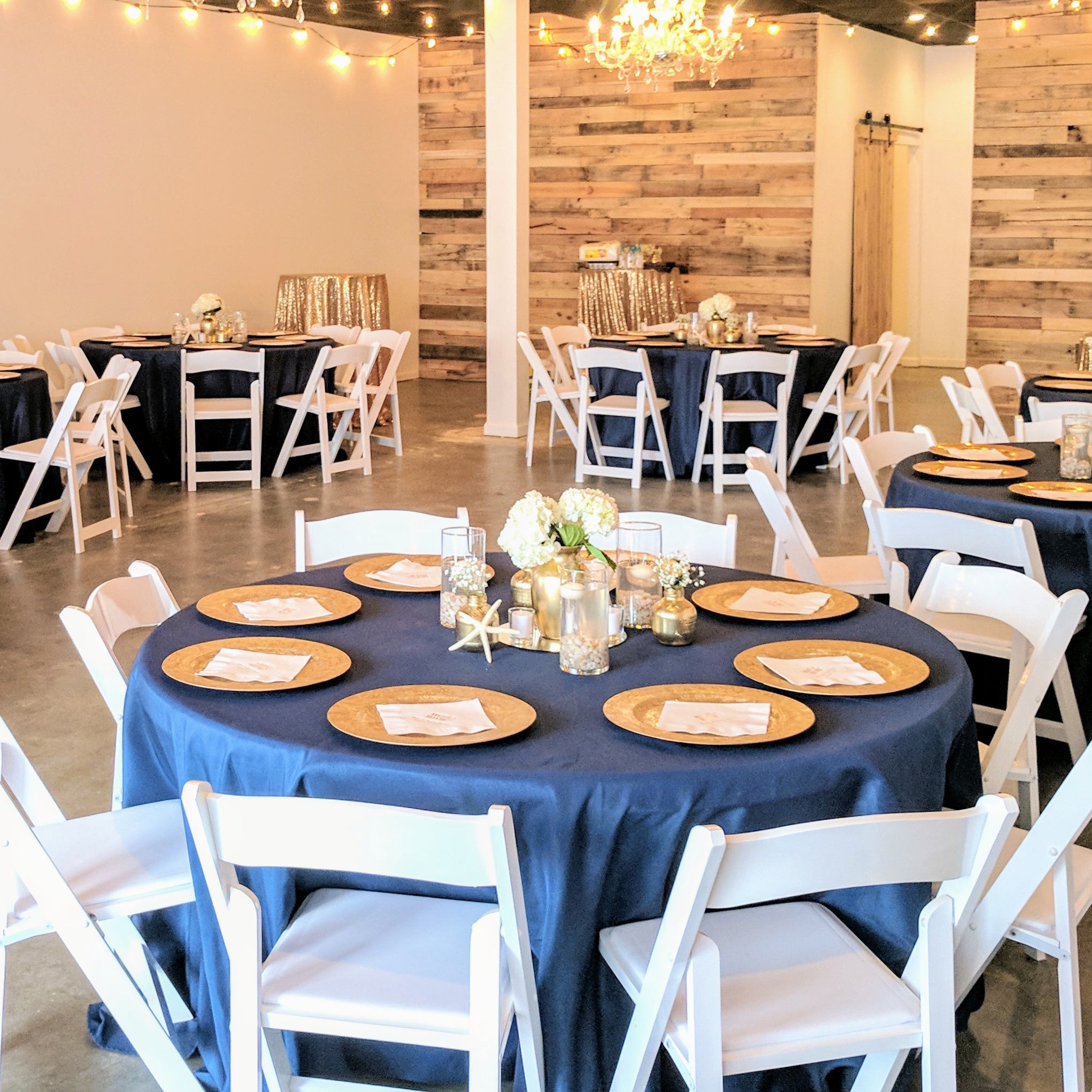 5' 60" Round Folding Table rental in panama city florida- The Wedding Shop