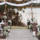 Woodland Log Stump Aisle Markers - The Wedding Shop